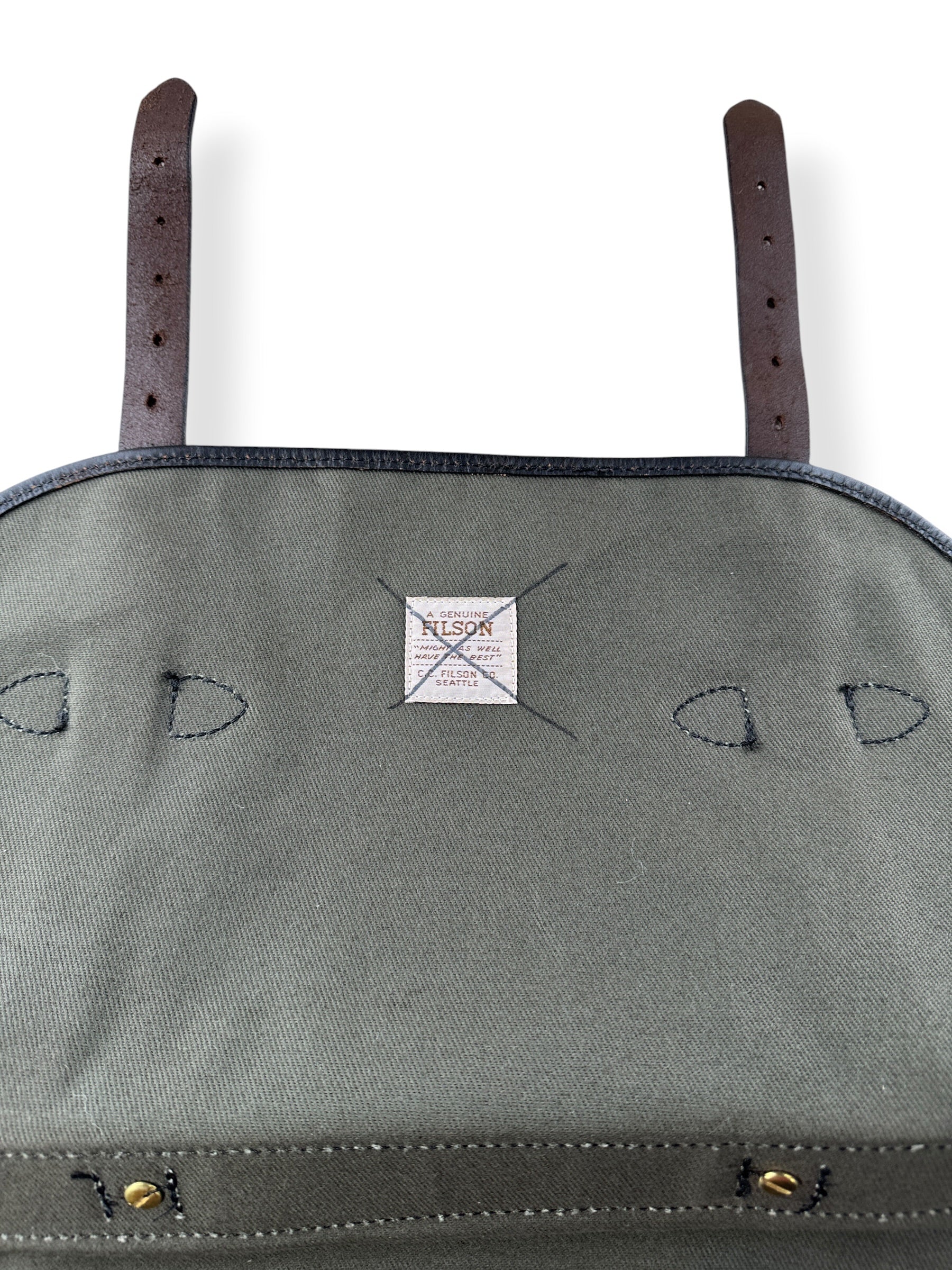 Filson Tag View of Filson Style 242 Carry On Bag