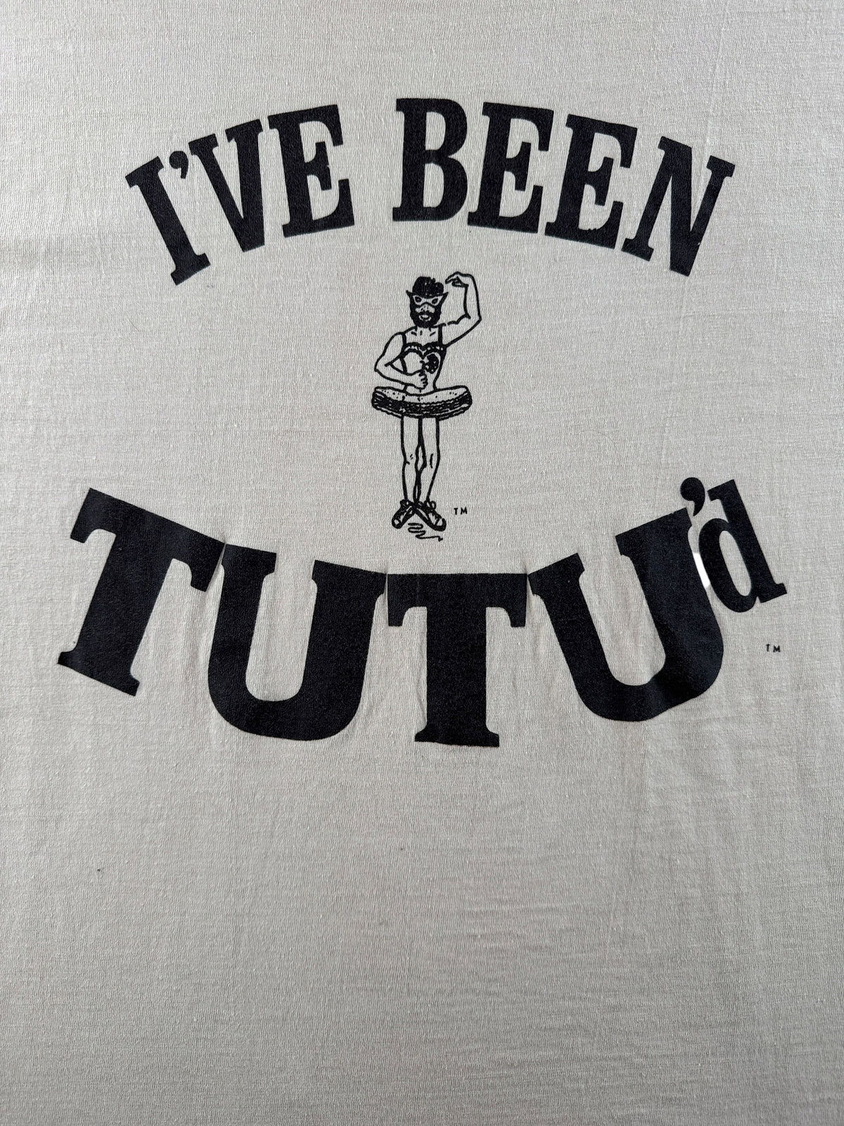 Front graphic on Vintage 1970s TUTU Tee SZ L (Fits M)