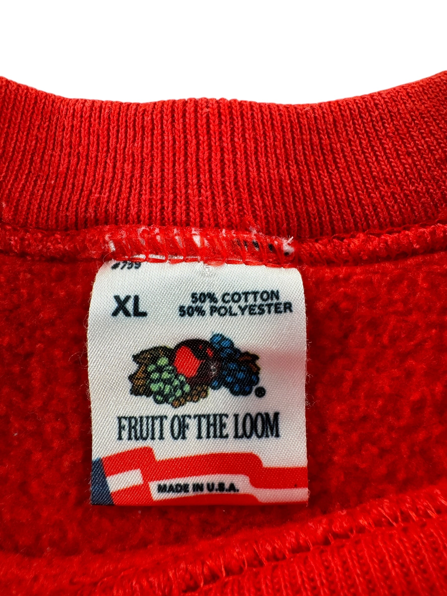 Tag on Vintage New Jersey State of Mind Red Crewneck SZ L
