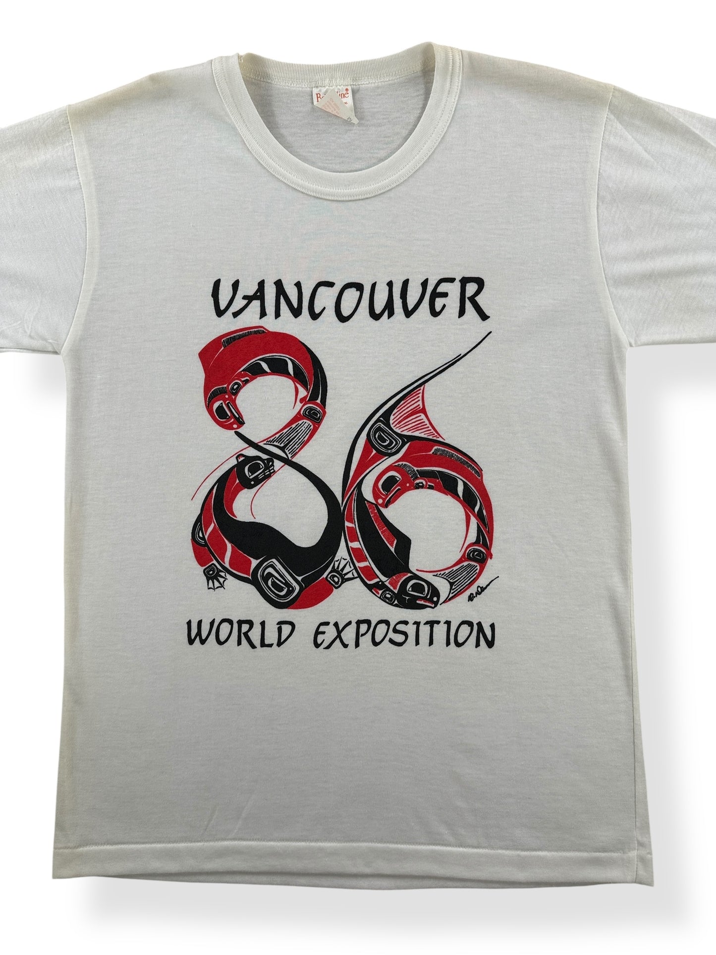Front Close Up of Vintage Vancouver World Expo Tee SZ S