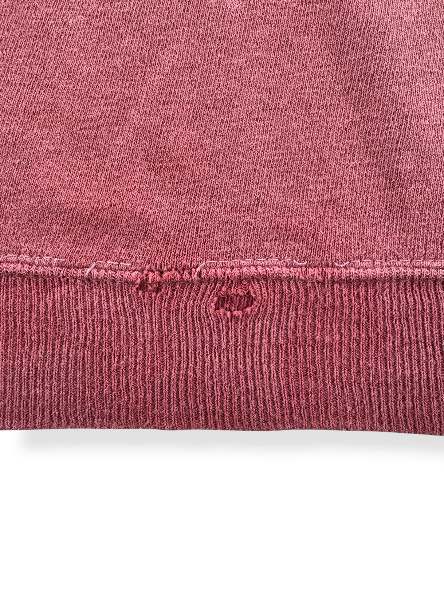 Hole on Vintage Gusseted Blank Pink Crewneck SZ M