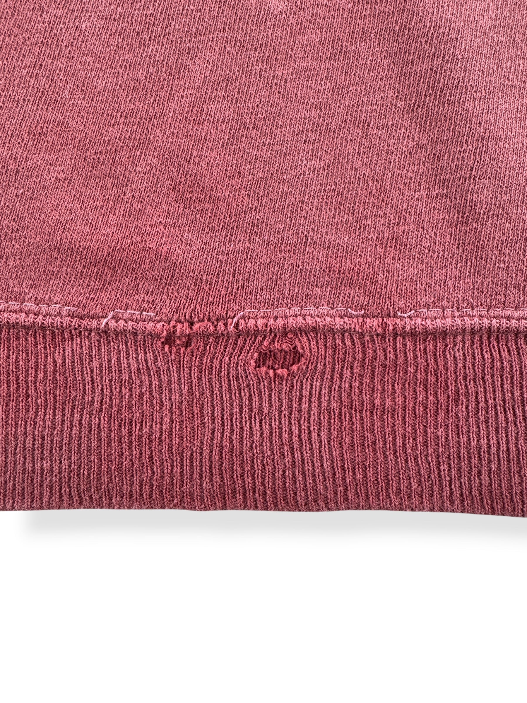 Hole on Vintage Gusseted Blank Pink Crewneck SZ M