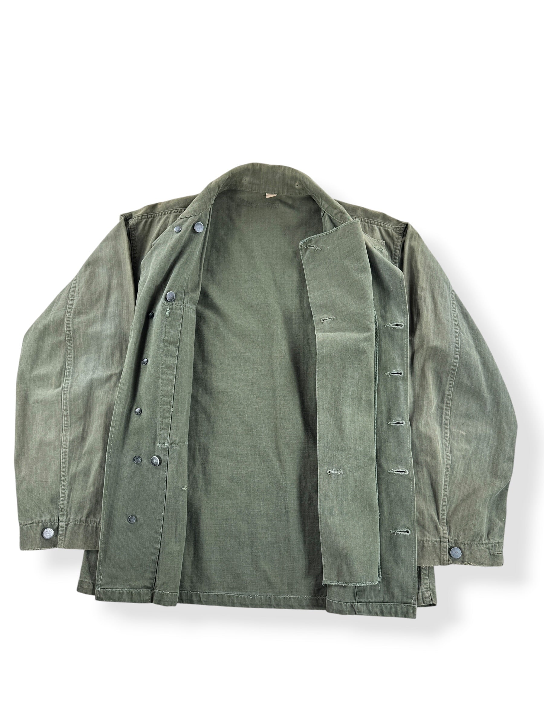 Inside of Vintage HBT Military Top SZ L