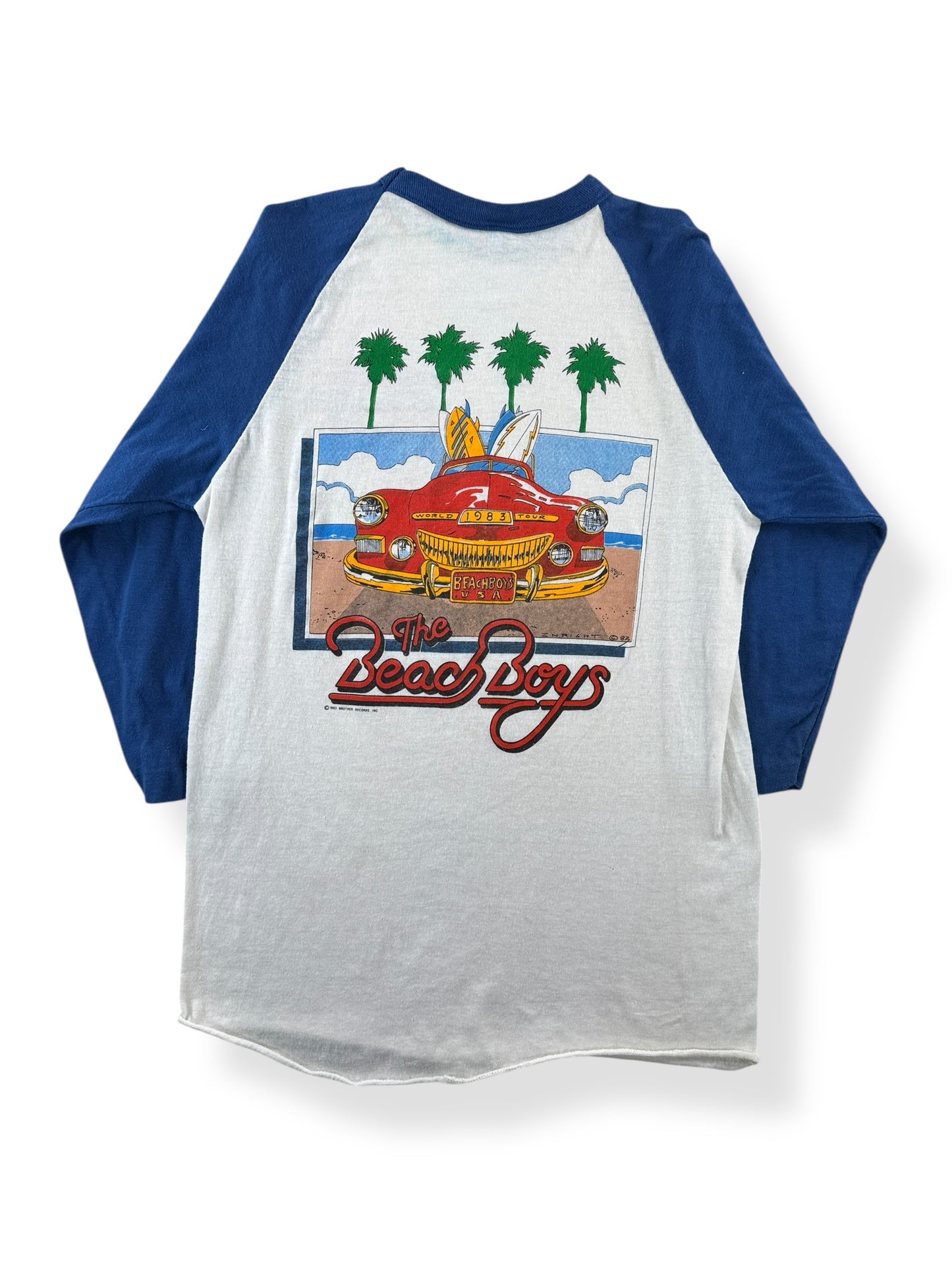 Back of Vintage 1983 The Beach Boys Baseball Tee SZ M (Fits XS/S)
