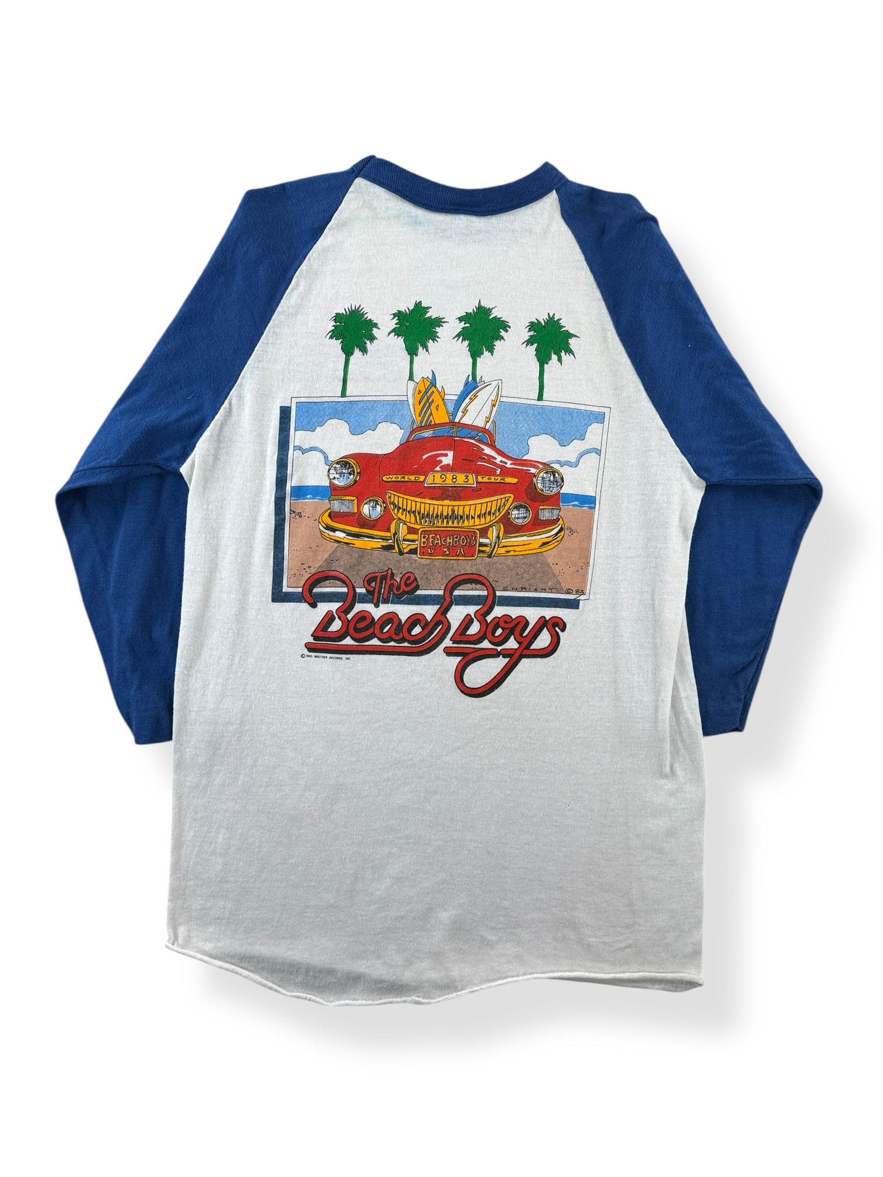 Back of Vintage 1983 The Beach Boys Baseball Tee SZ M (Fits XS/S)