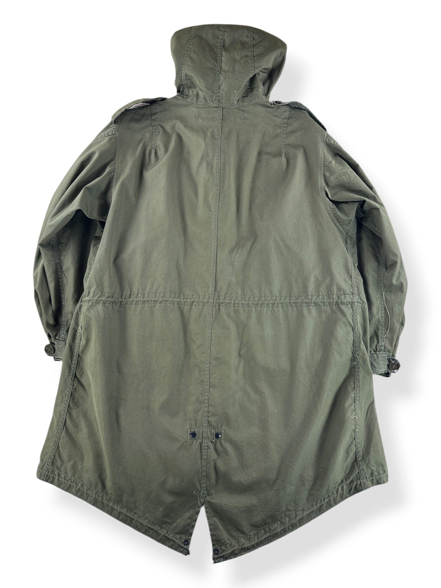 Back of Vintage Fishtail Parka Liner SZ XL