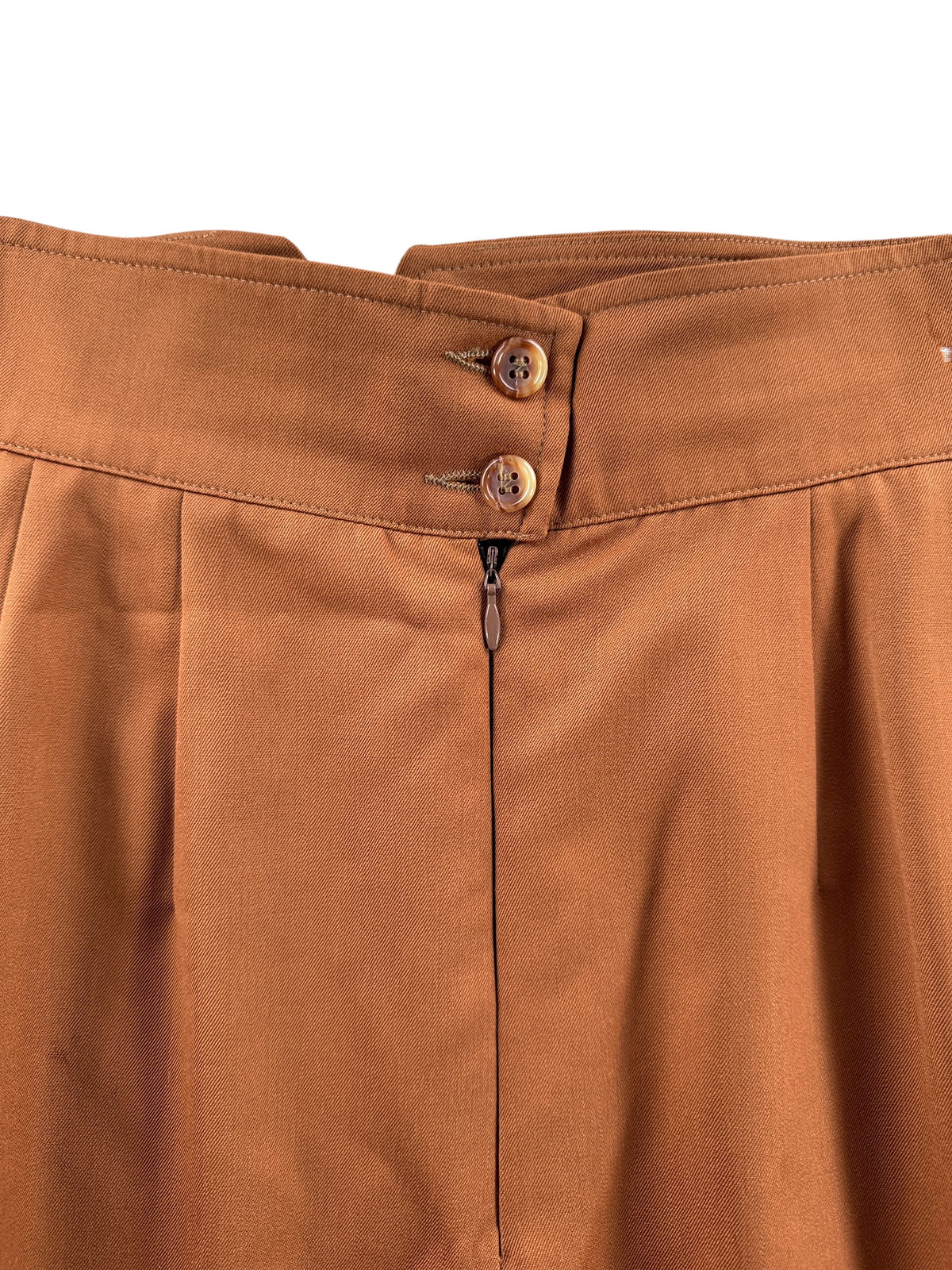Buttons and zippers on Vintage 1990s Perry Ellis Wool Skirt W30