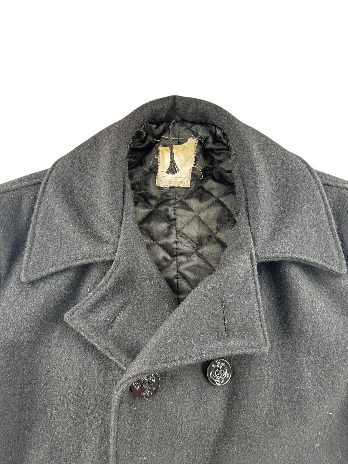 Collar on Vintage Wool Pea Coat SZ L