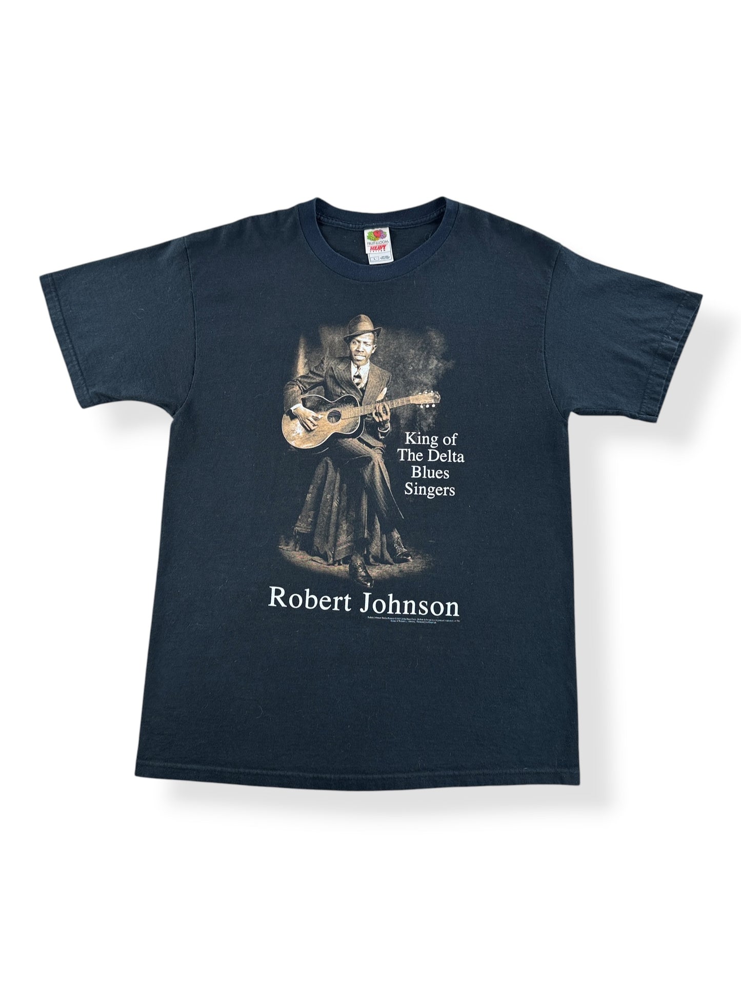Front of Vintage Robert Johnson King of The Delta Blues Tee SZ L (Fits M)