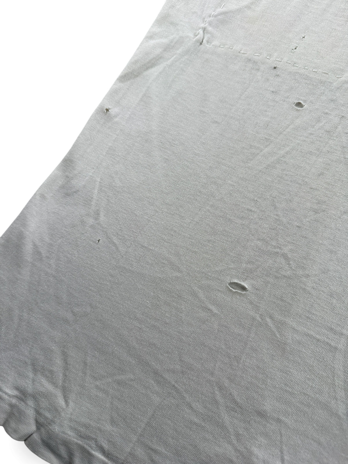 Holes on back of Vintage Heavily Repaired Blank White Tee SZ M