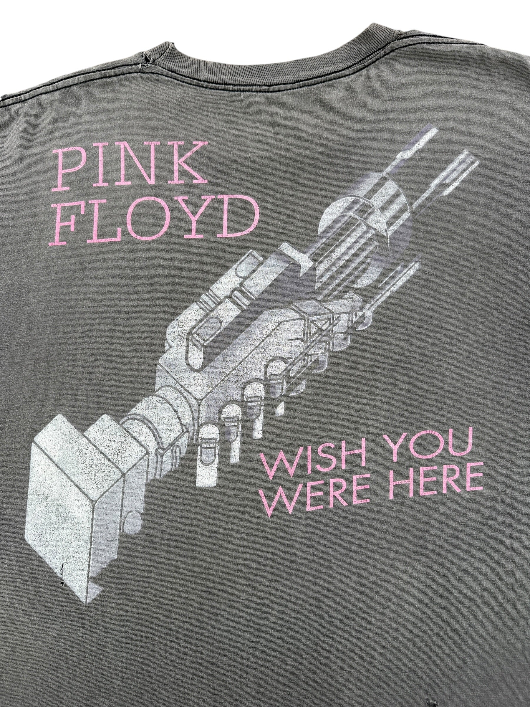 Back Graphic of Vintage 90s Pink Floyd Wish You Were Here Tee SZ XL