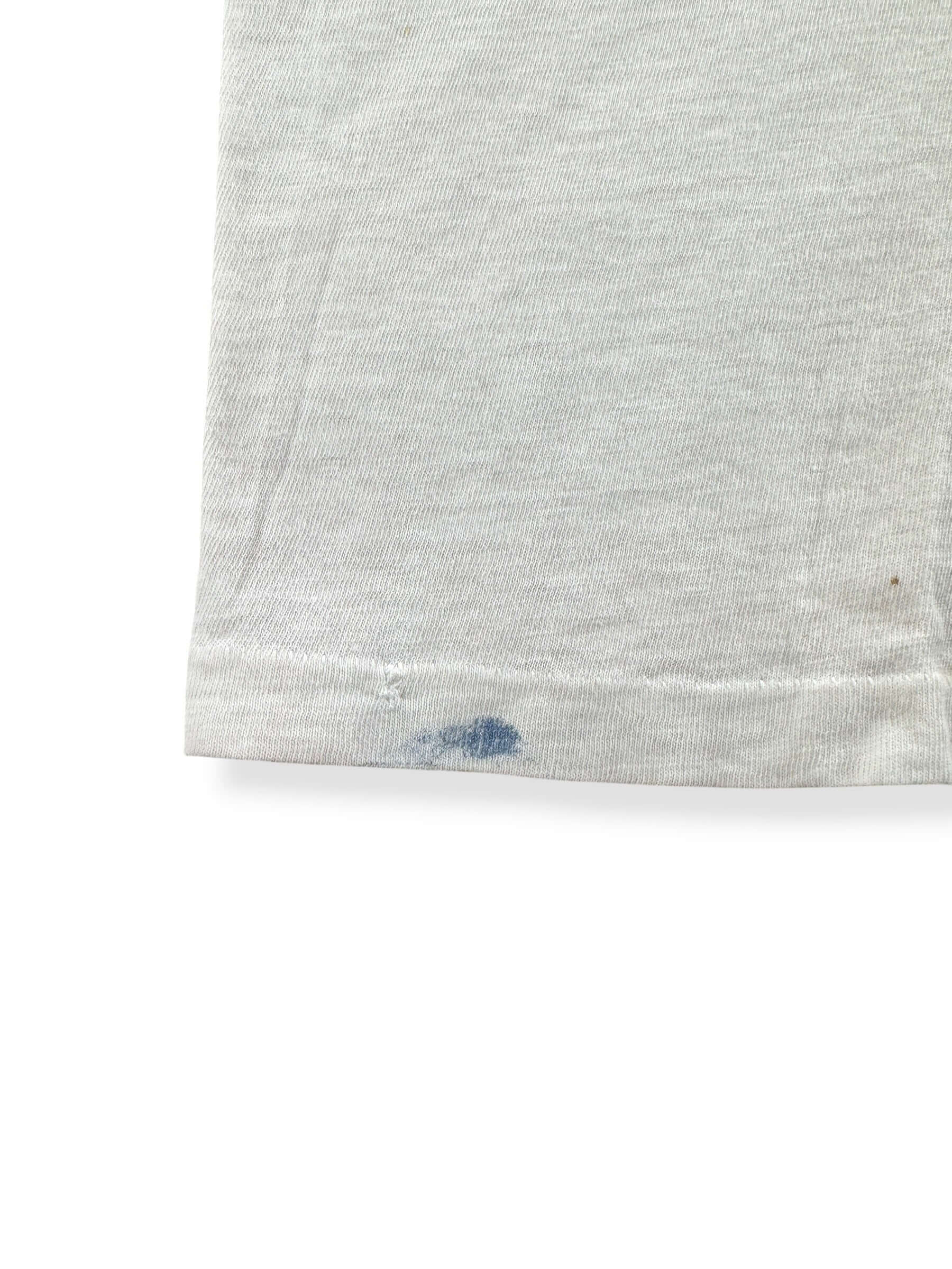 Stain on Vintage 50s/60s Water Print Johnsonburg Ringer Tee SZ M - AS IS