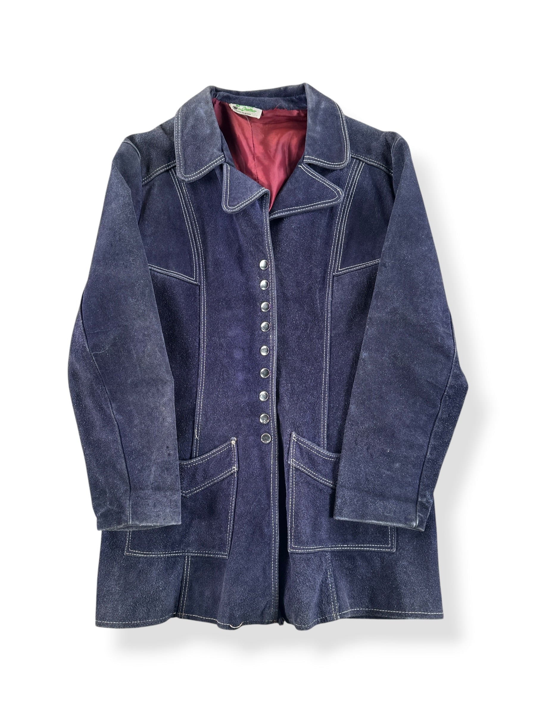 Front of Vintage Mexico Made Suede Jacket SZ S