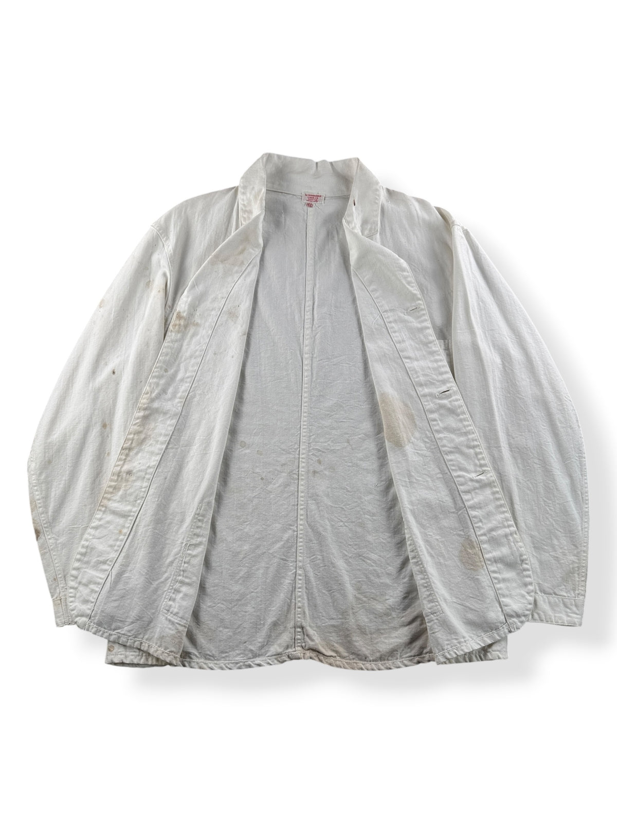 Inside of Vintage Standard Linen Co Shop Coat SZ 46