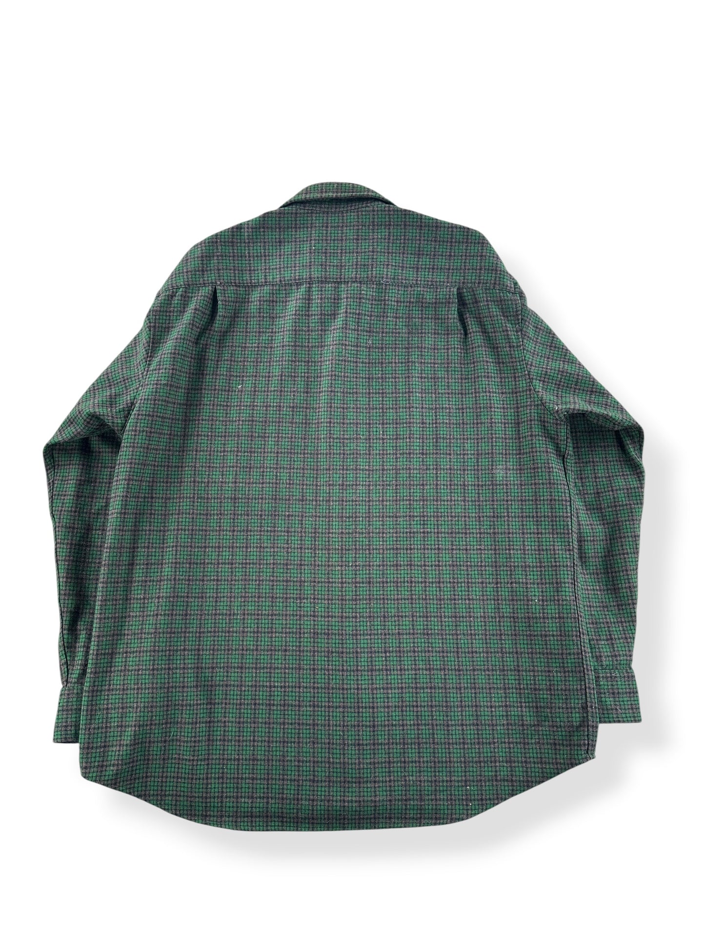 Back of Vintage Made in Mexico Green & Brown Pendleton Flannel SZ XL