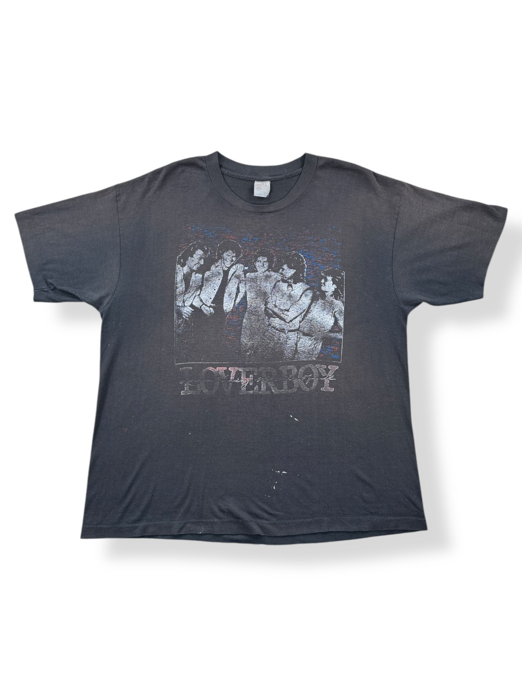 Front of Vintage Loverboy Lovin' Every Minute of It 1986 Tour Tee SZ XL