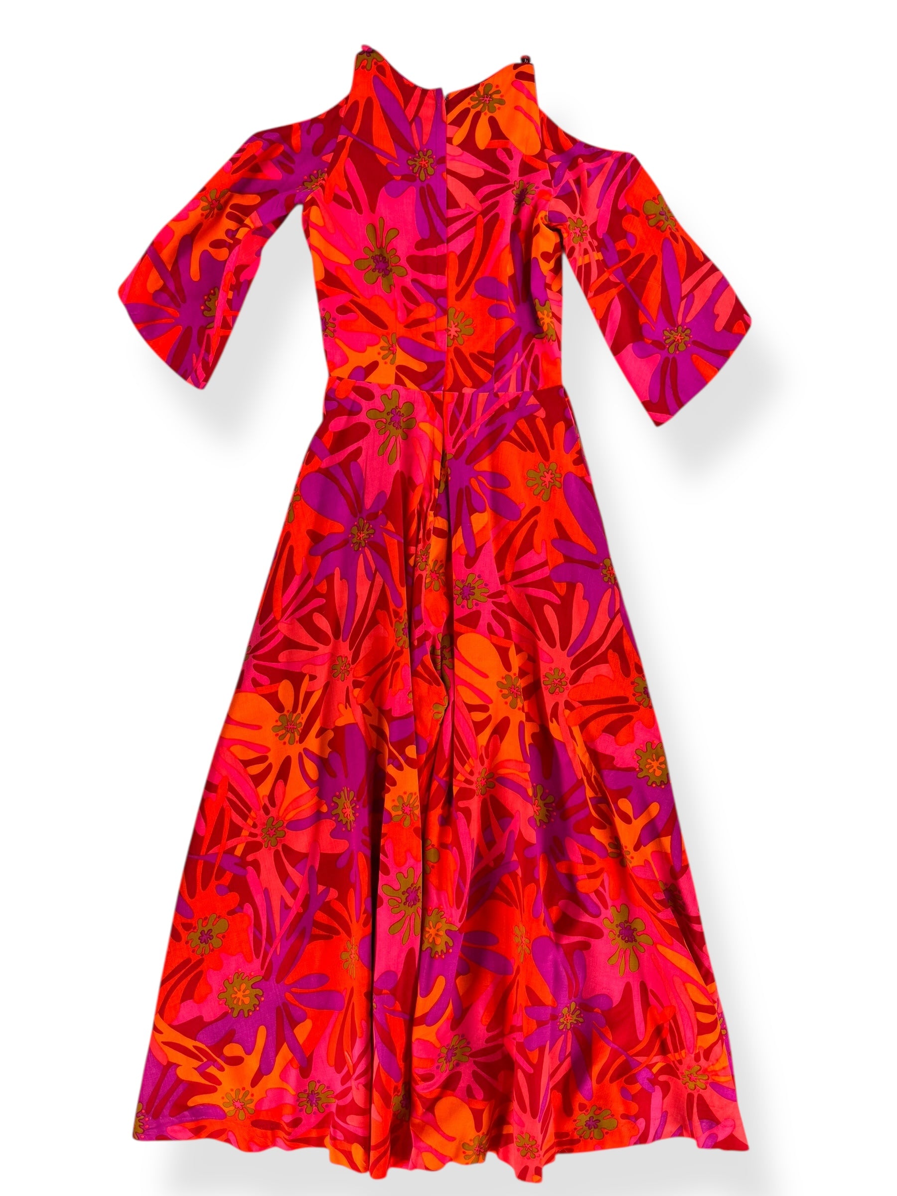 Back 1960s Waltah Clark's Aloha Palazzo Pantsuit S