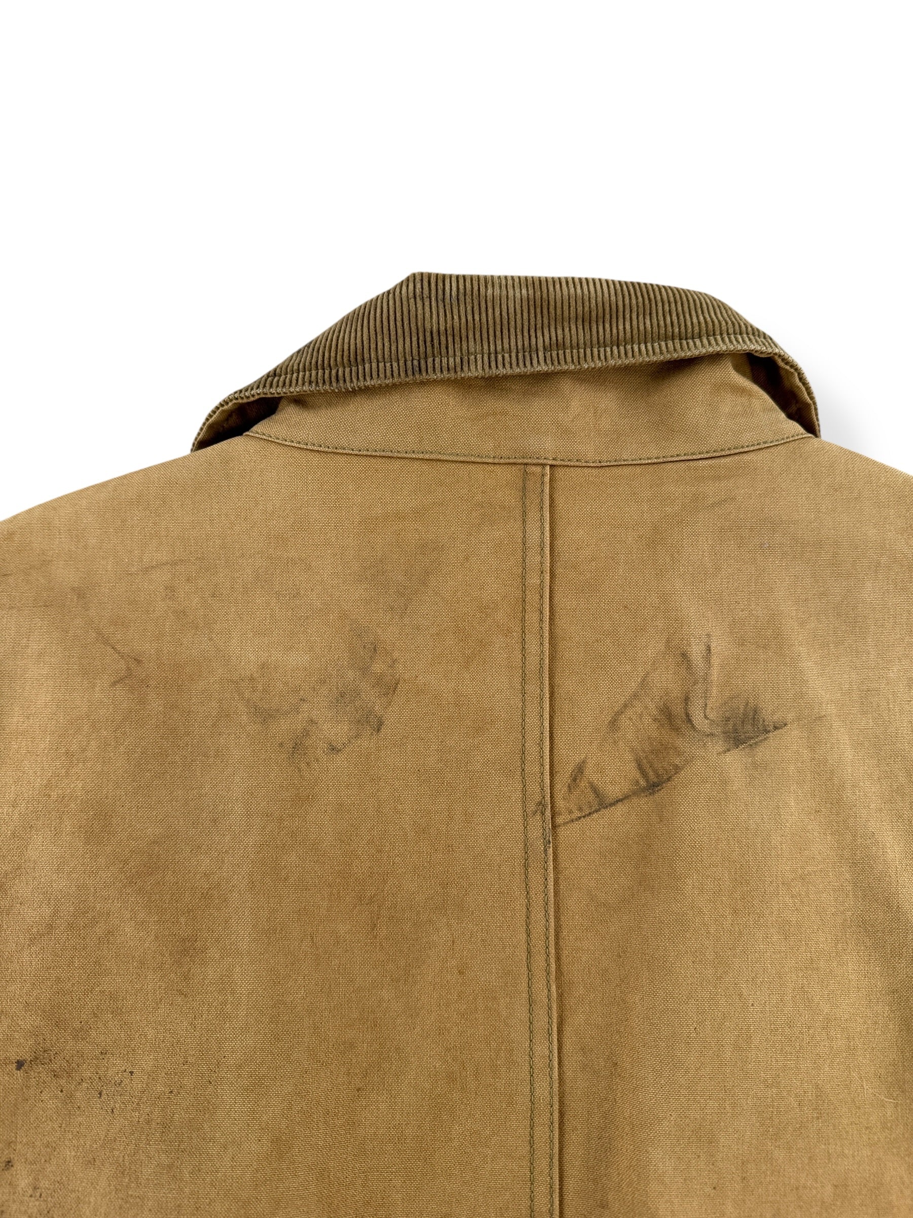 Back Stain on Vintage 50s Era Duxbak Hunting Jacket SZ XL