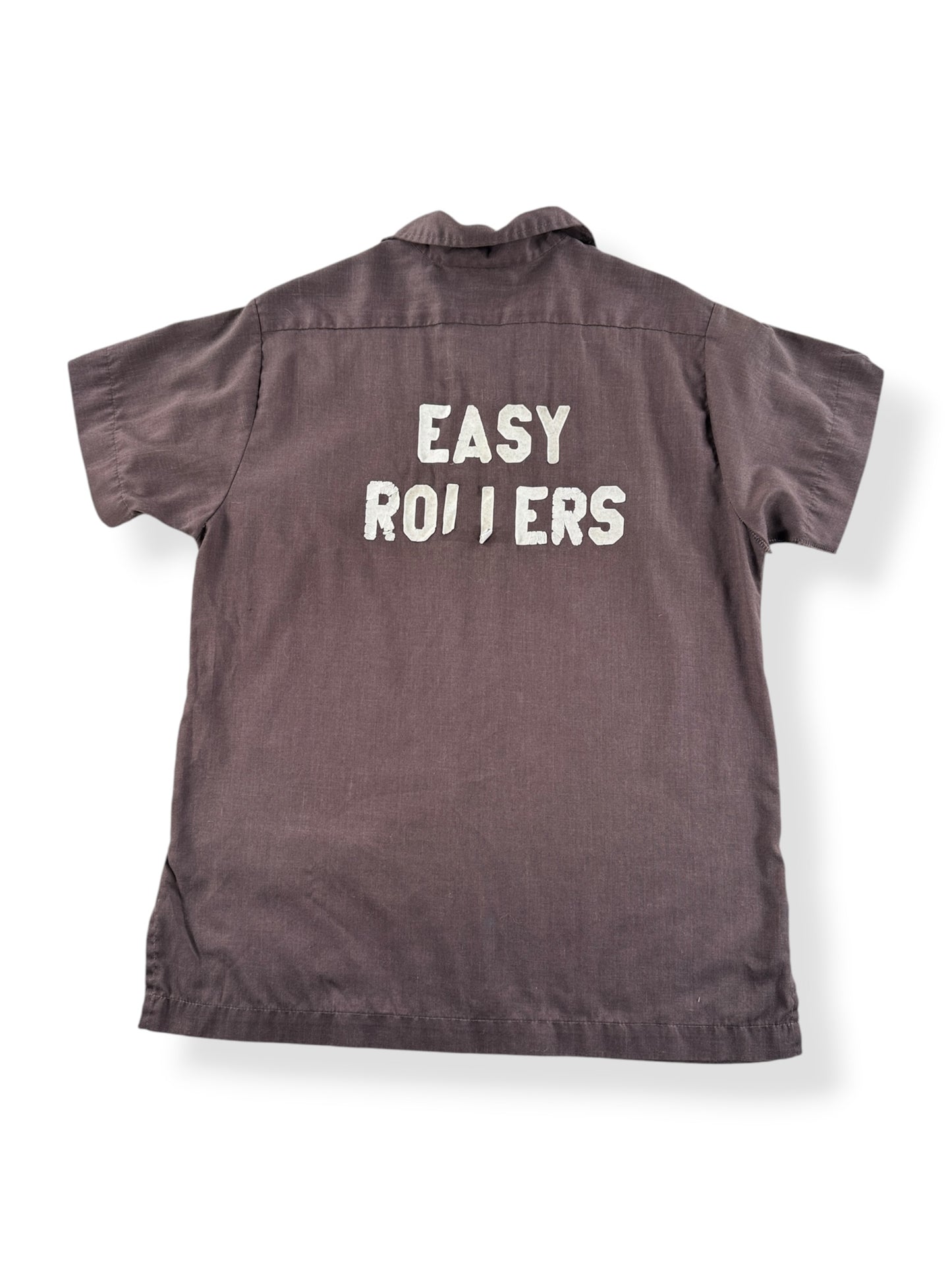 Back of Vintage Easy Rollers Hilton Bowling Shirt SZ 34