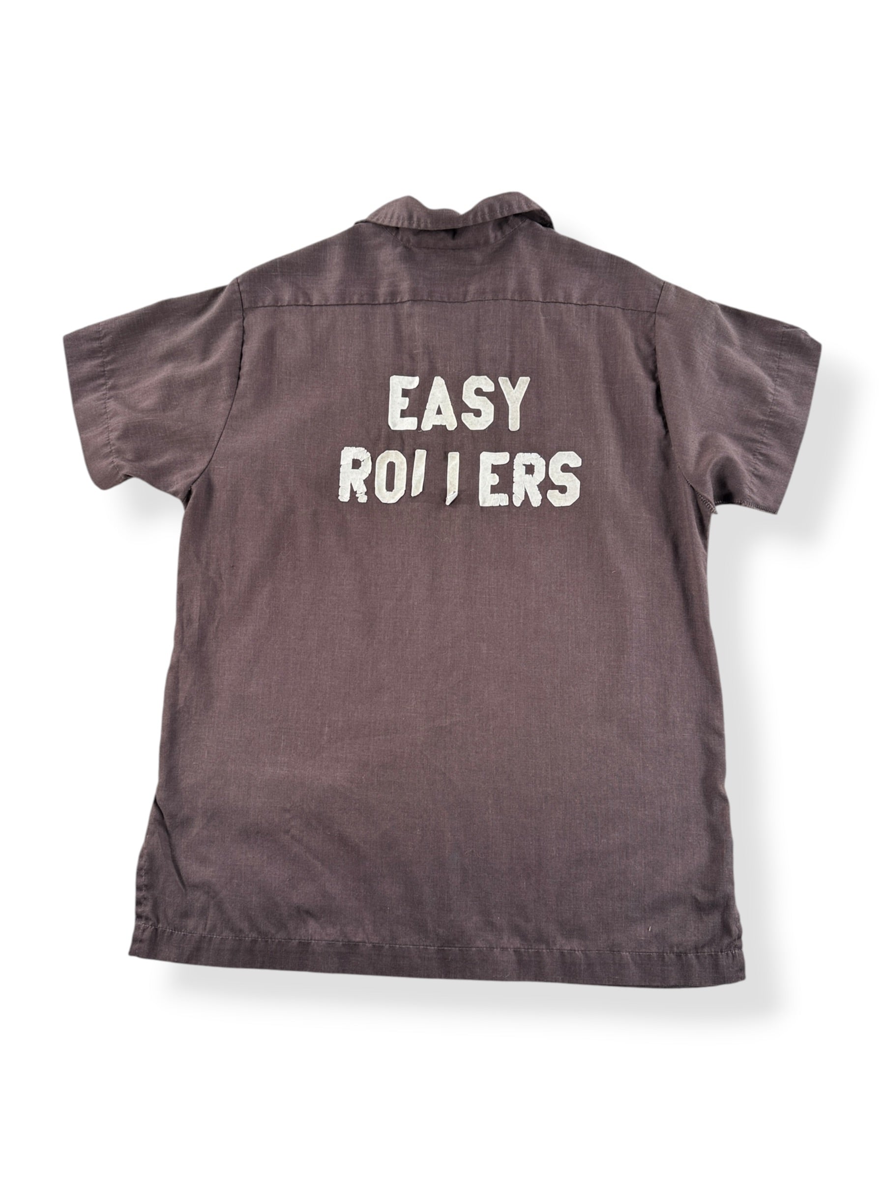 Back of Vintage Easy Rollers Hilton Bowling Shirt SZ 34