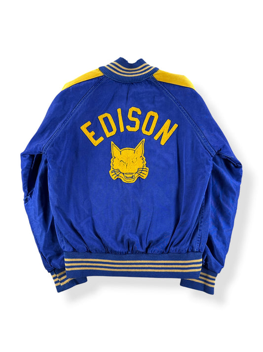 Back of Vintage 50s Edison Satin Bomber Jacket SZ S