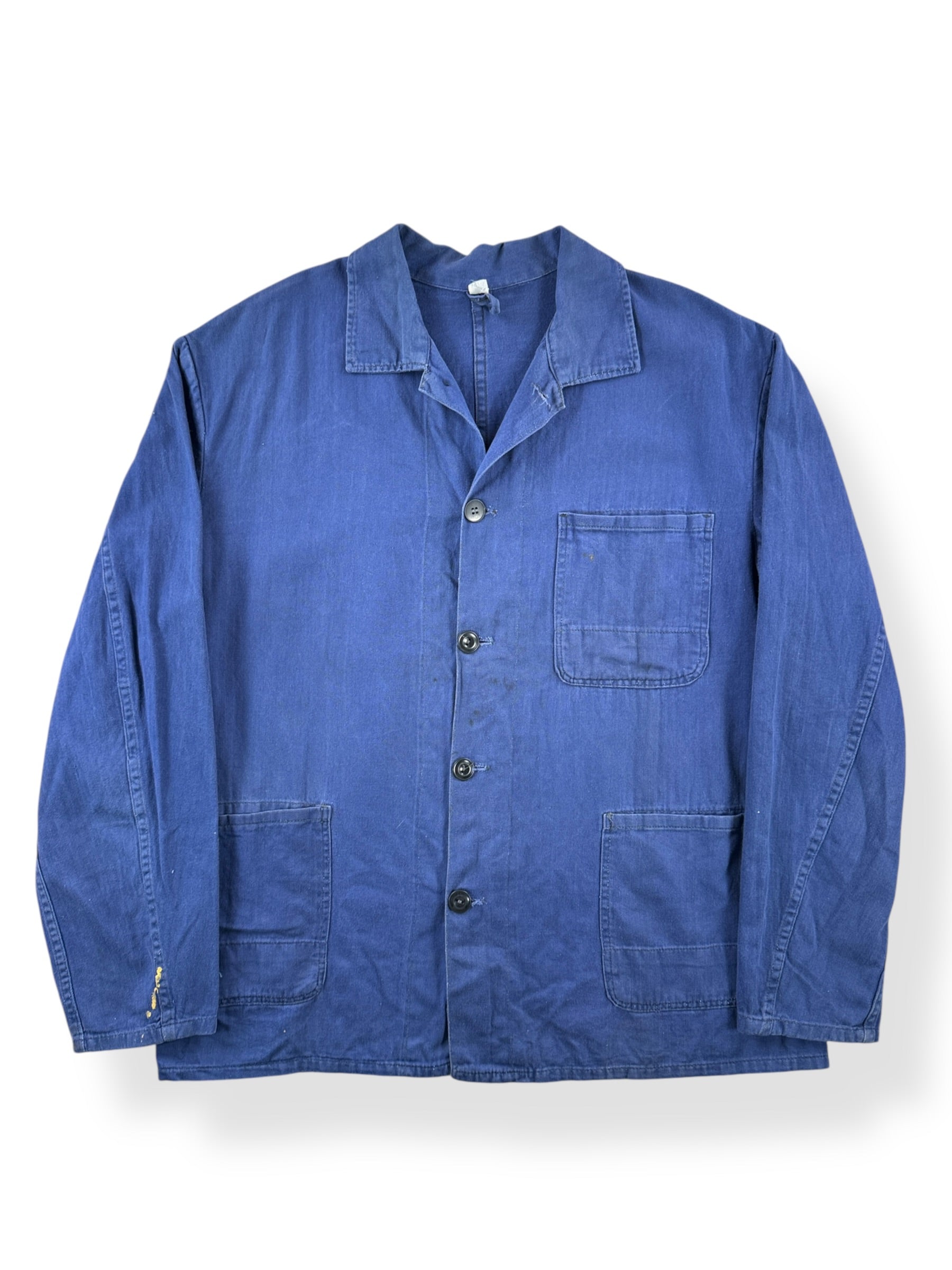 Front of Vintage Sanfor HBT French Chore Coat SZ L