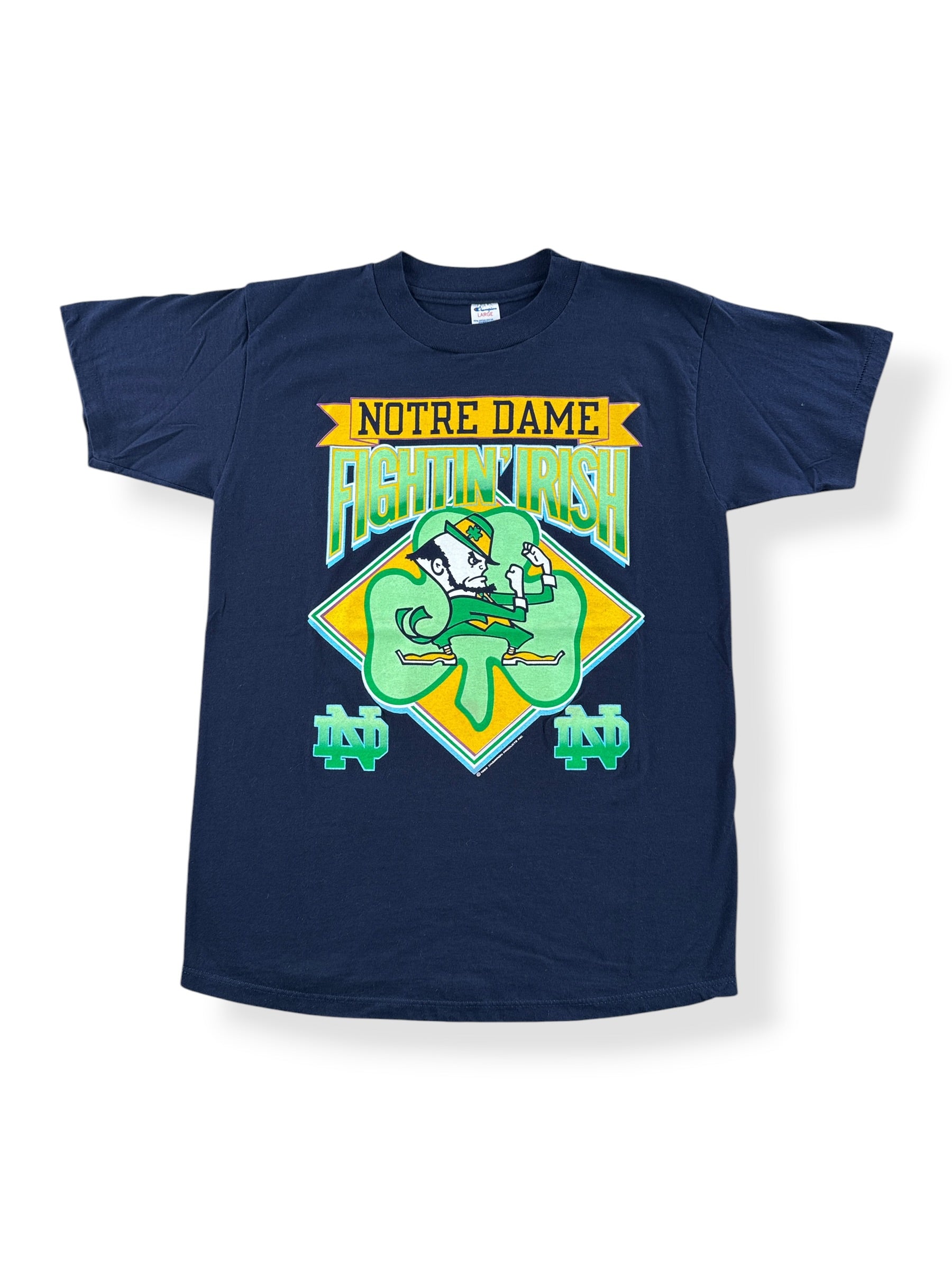 Front of Vintage Notre Dame Fightin' Irish Tee SZ L (Fits M)