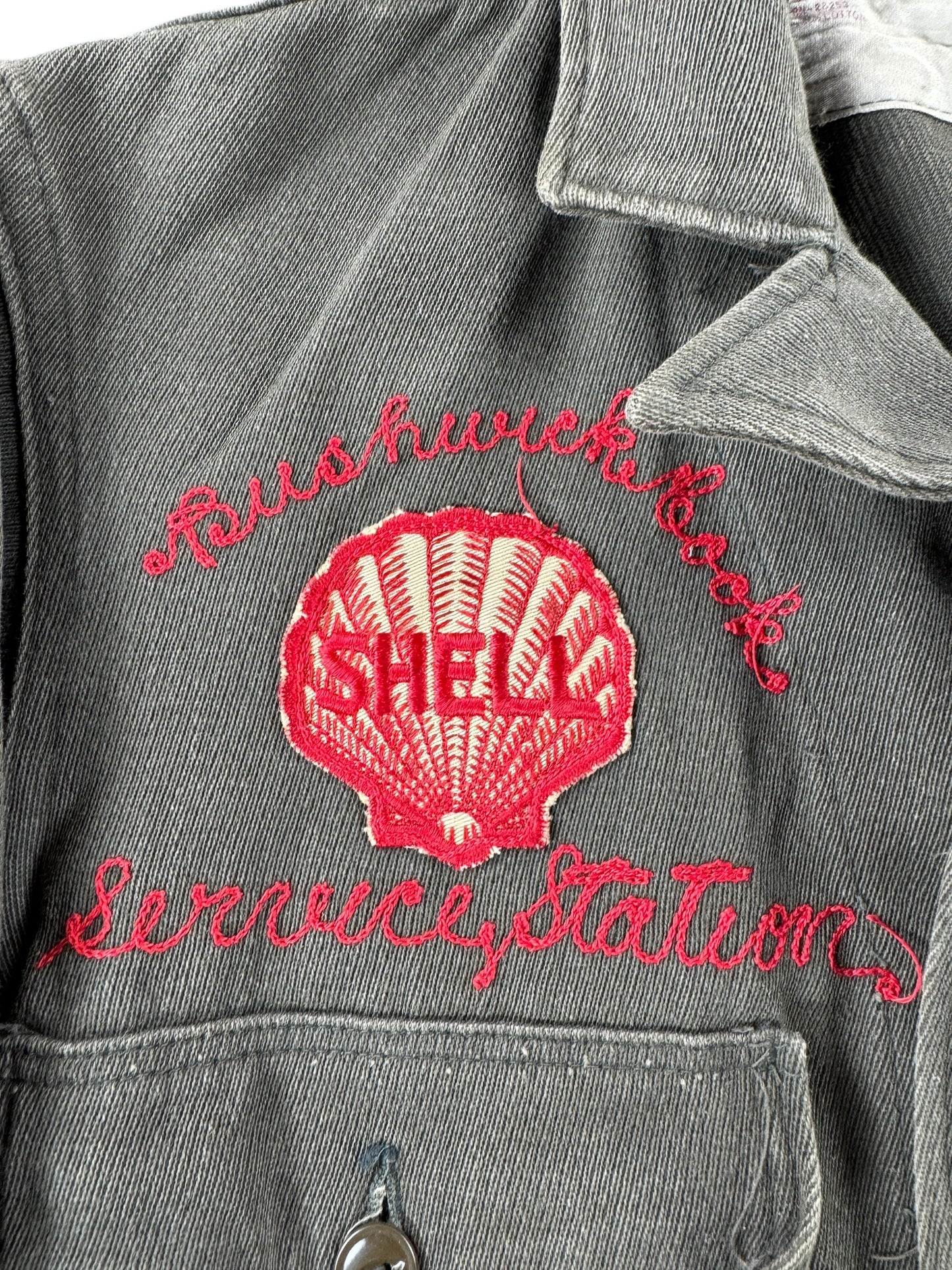 Patch on Vintage Shell Service Station Jacket SZ 38