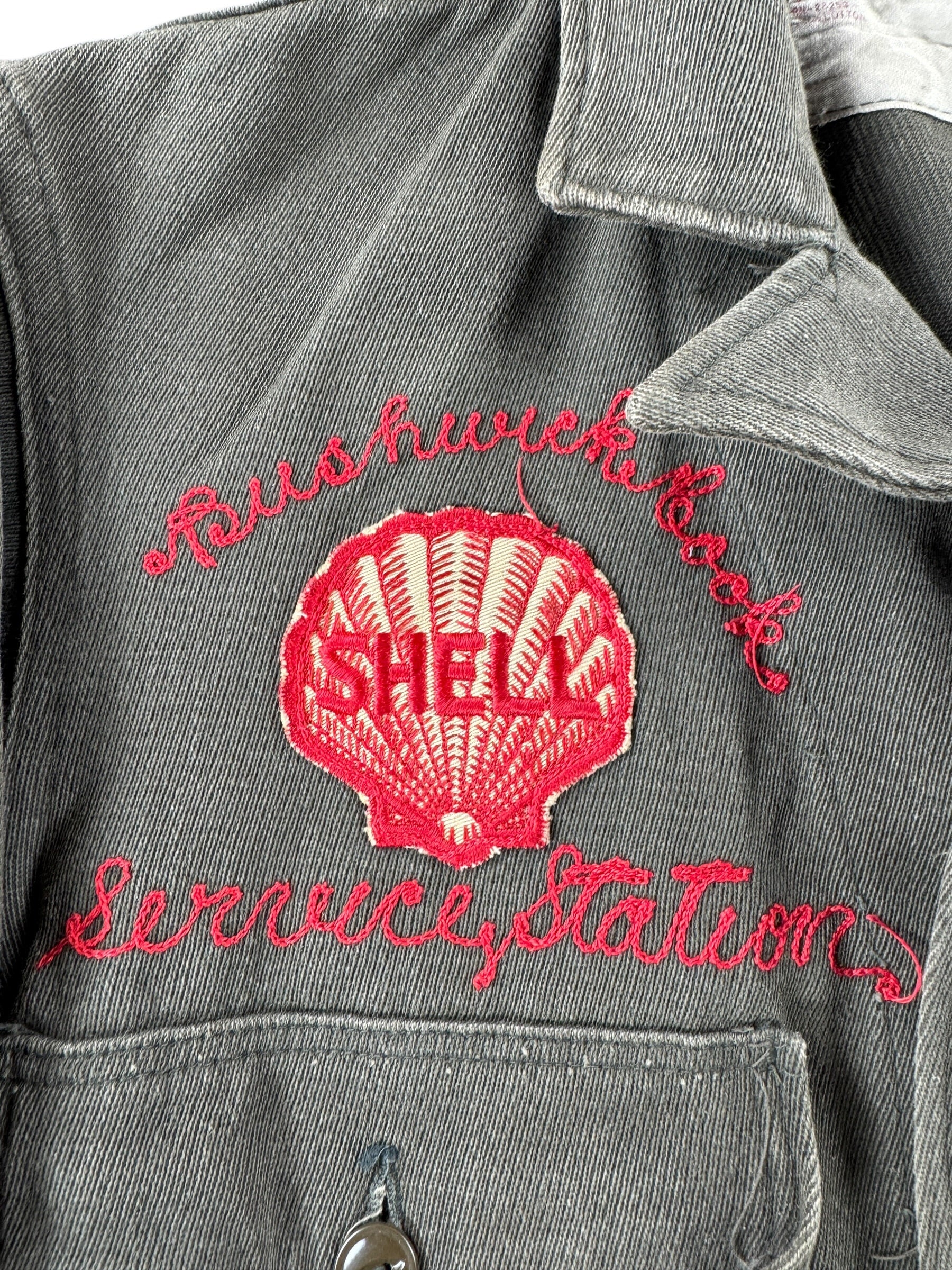 Patch on Vintage Shell Service Station Jacket SZ 38