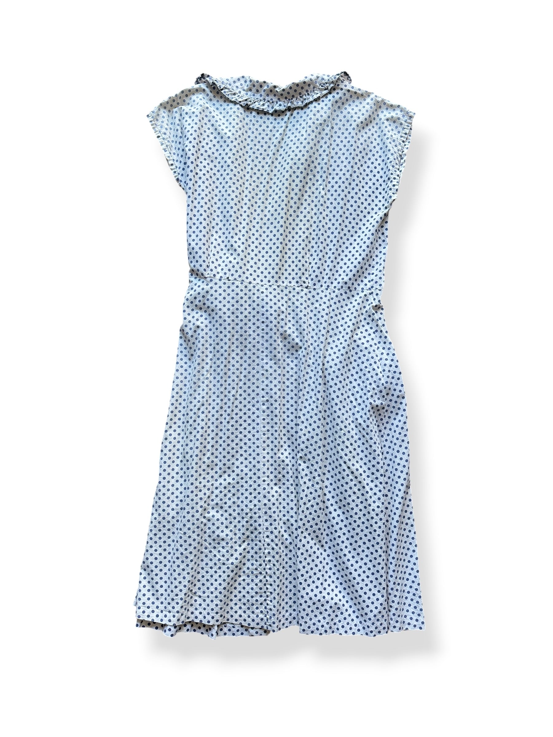 Back of Vintage Polka Dot Cotton House Dress SZ S/M