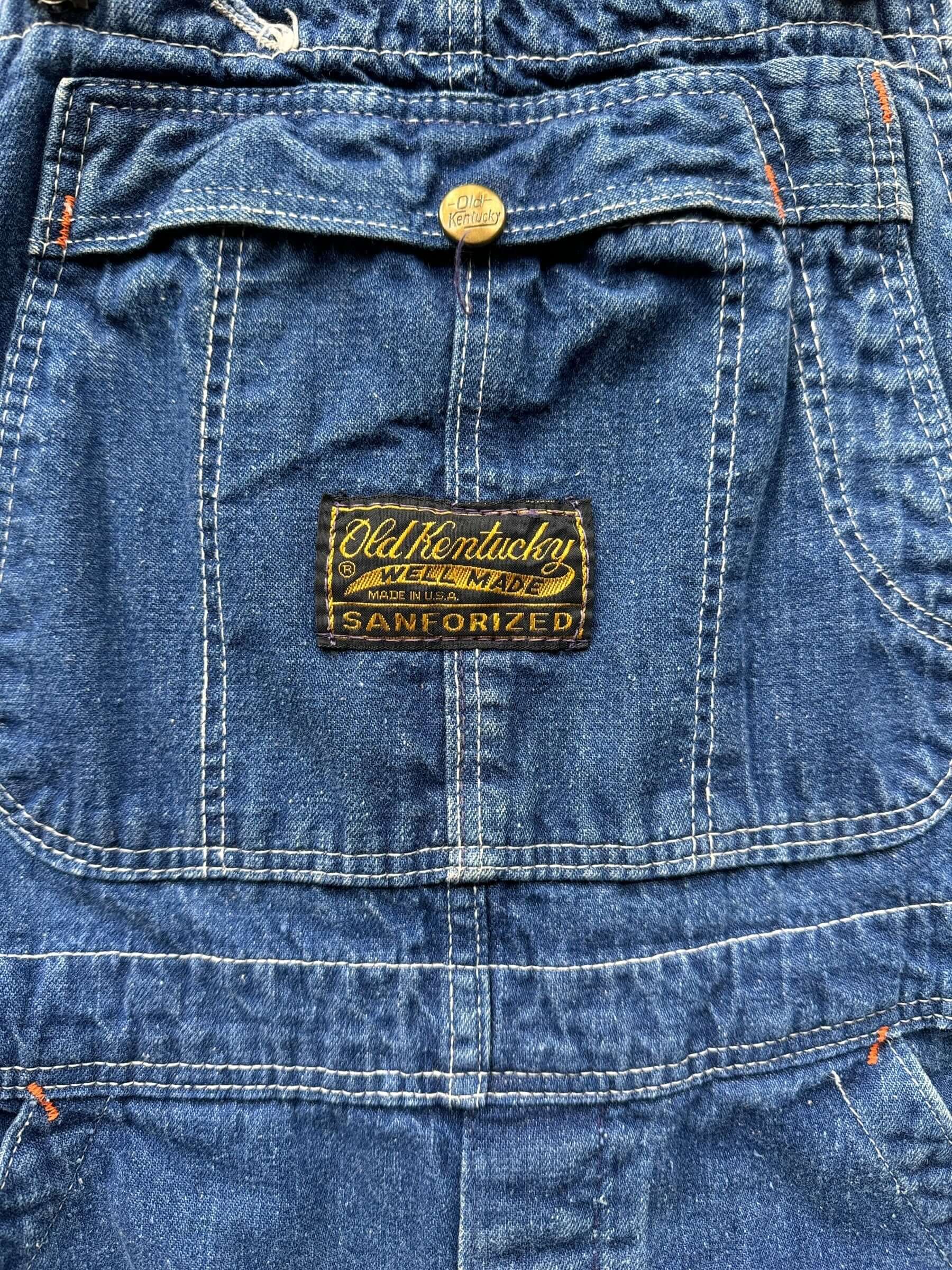 tag of Vintage Old Kentucky Denim Overalls W28