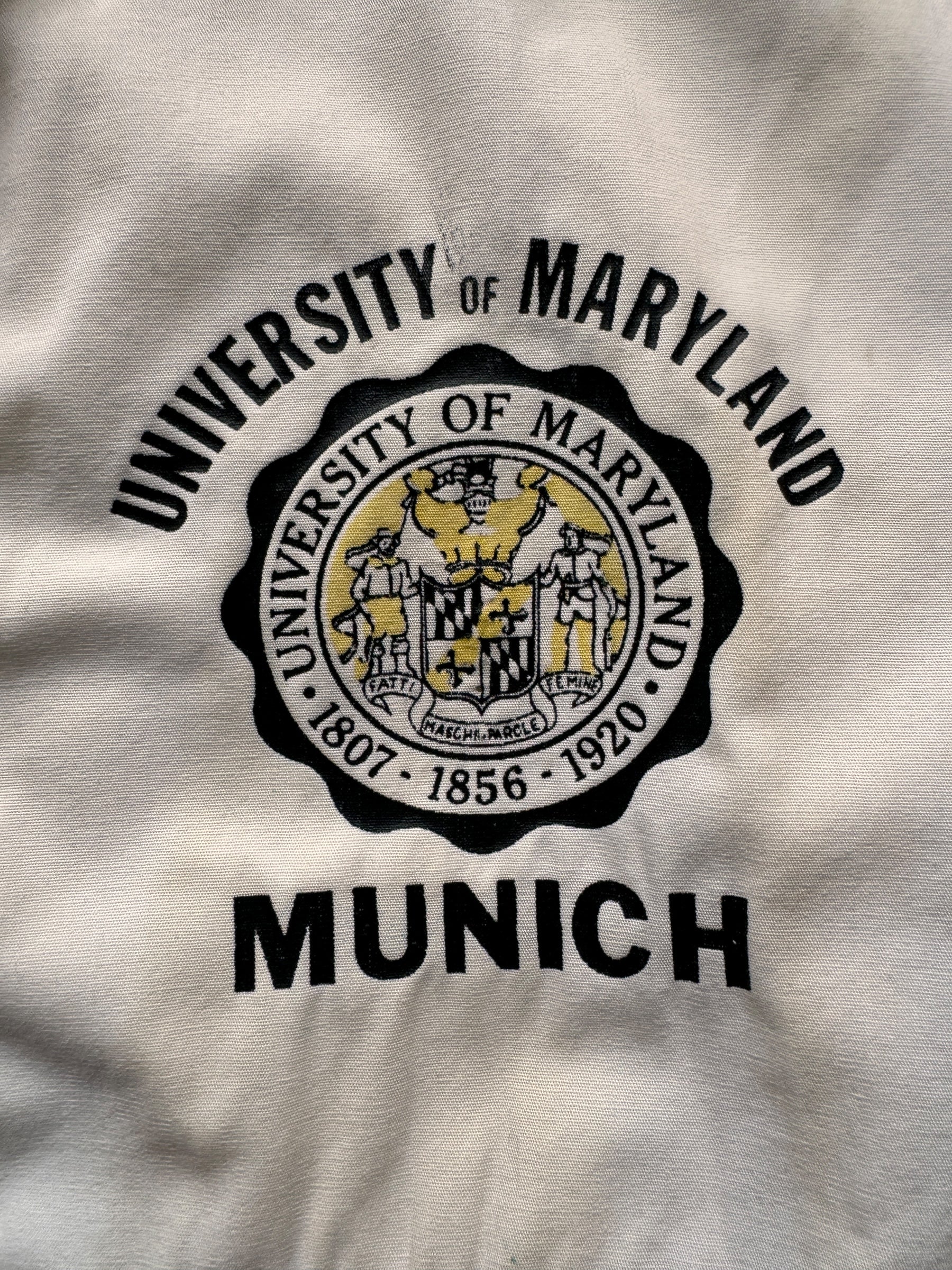 Front Graphic on Vintage University of Maryland Windbreaker SZ L