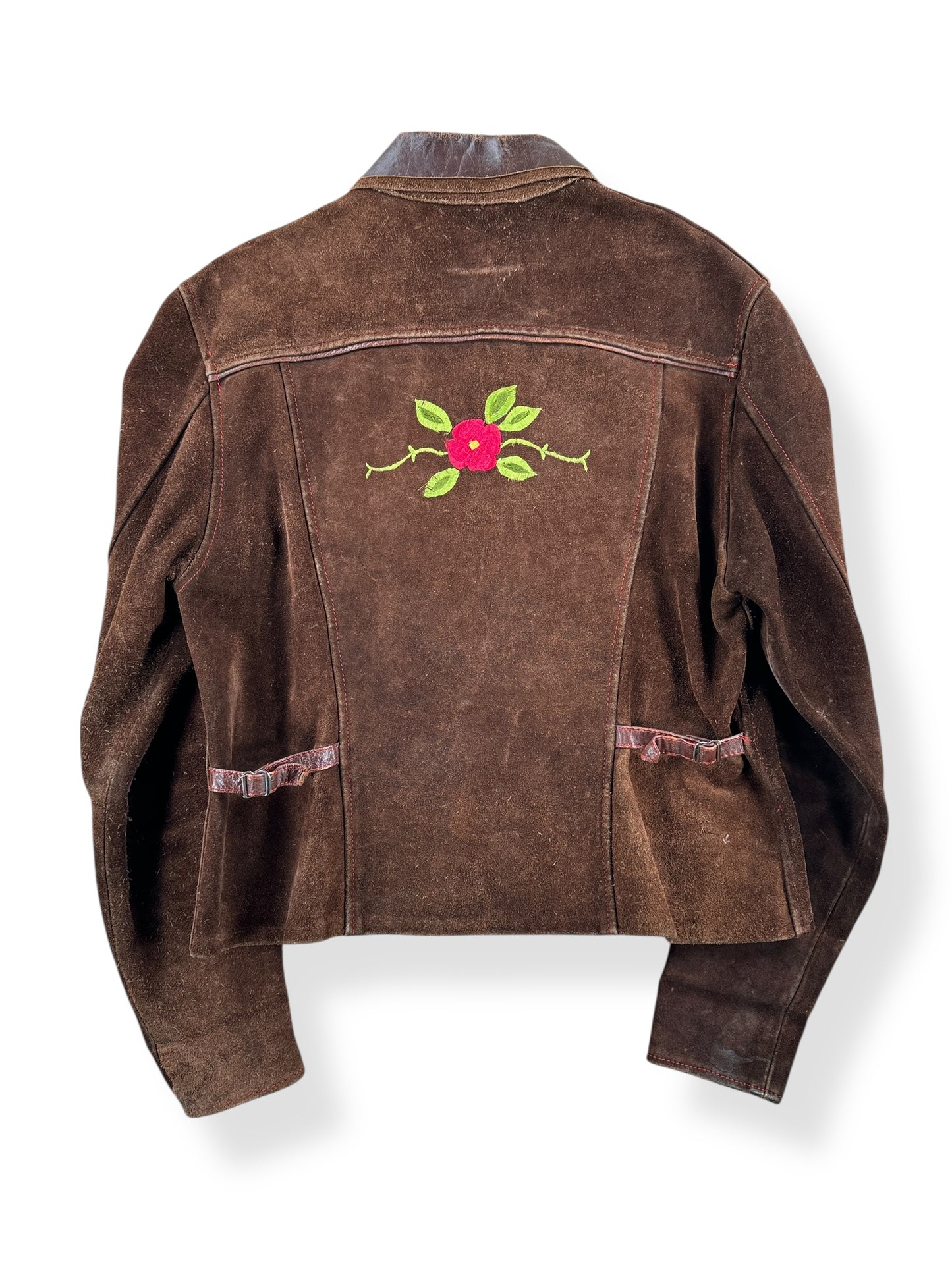 Back of Vintage Made in Mexico Suede Leather Jacket SZ S