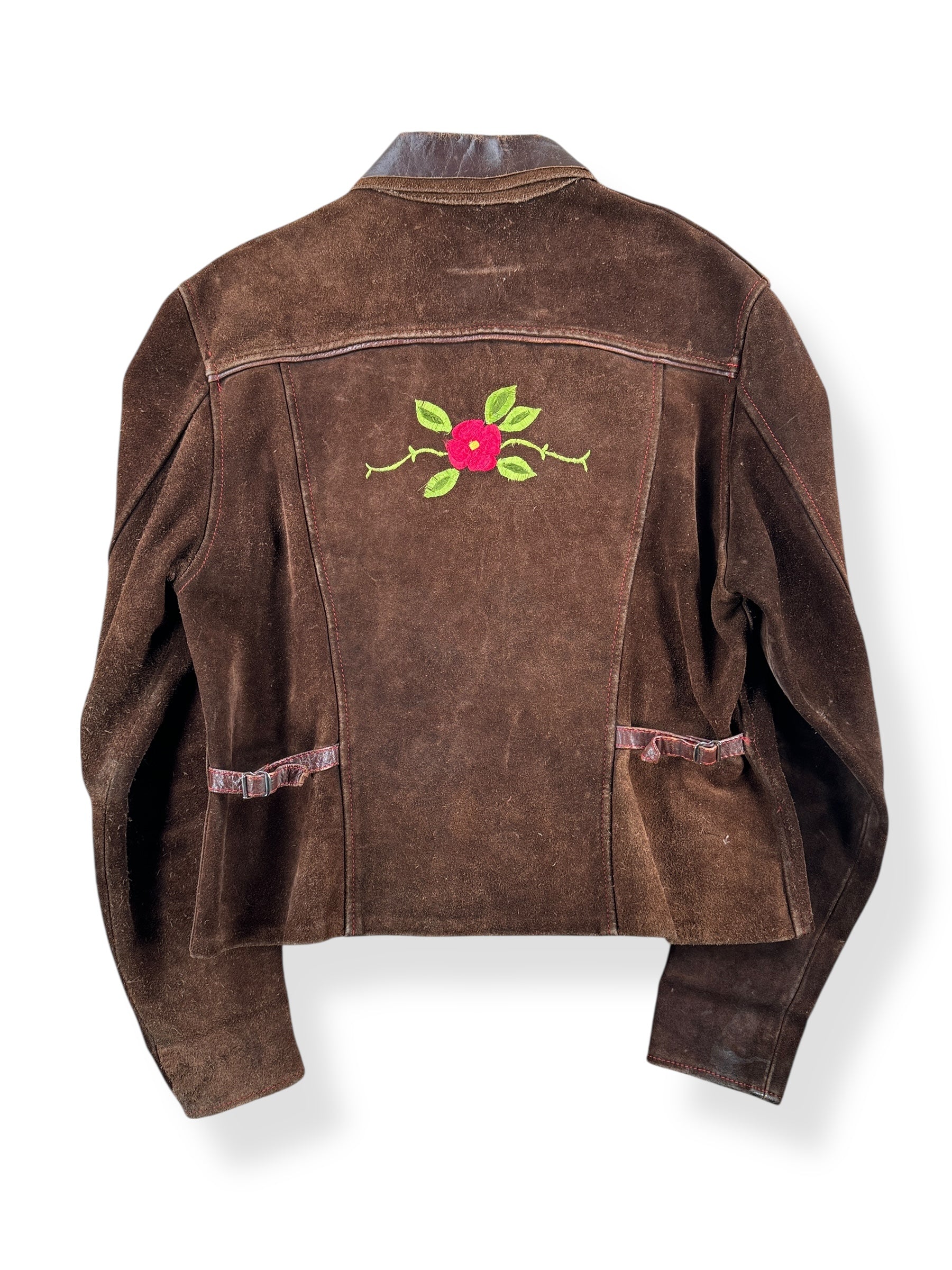 Back of Vintage Made in Mexico Suede Leather Jacket SZ S