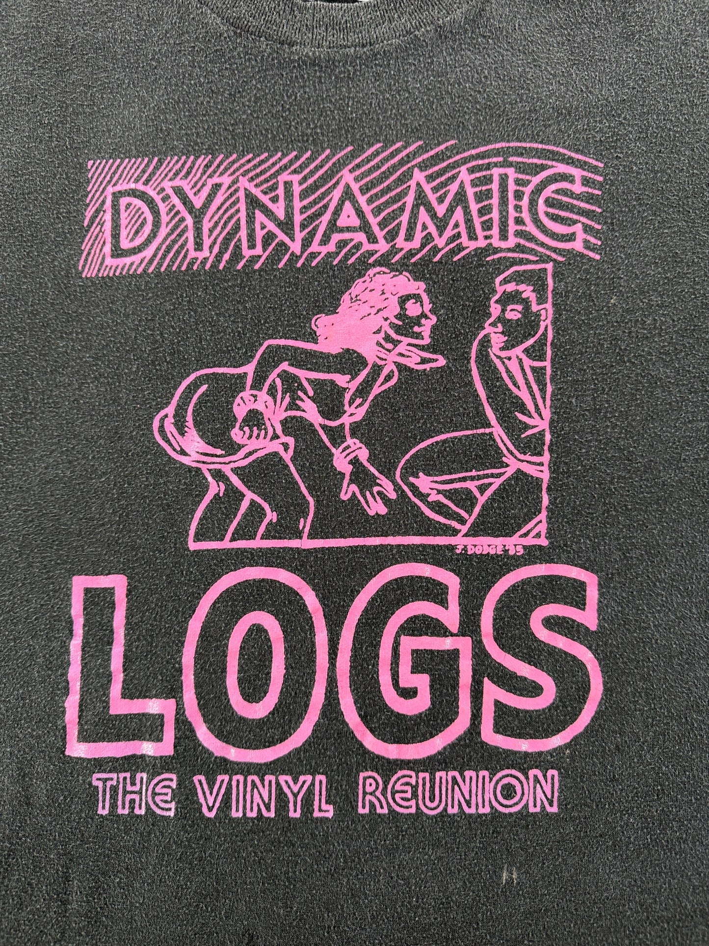 Graphic of Vintage Seattle Band Dynamic Logs Reunion Tee SZ XL (Fits M)