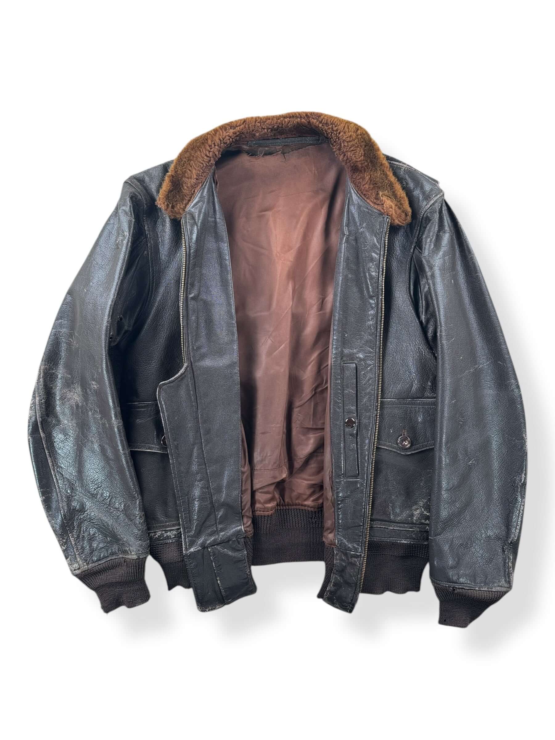 Inside of Vintage USN G-1 Flight Jacket SZ 42 AS IS