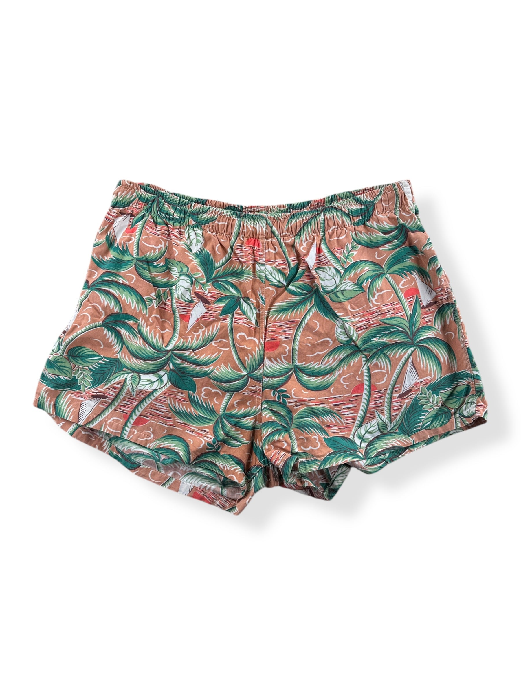 Front of Vintage McGregor Bates Big N Little Aloha Shorts W32