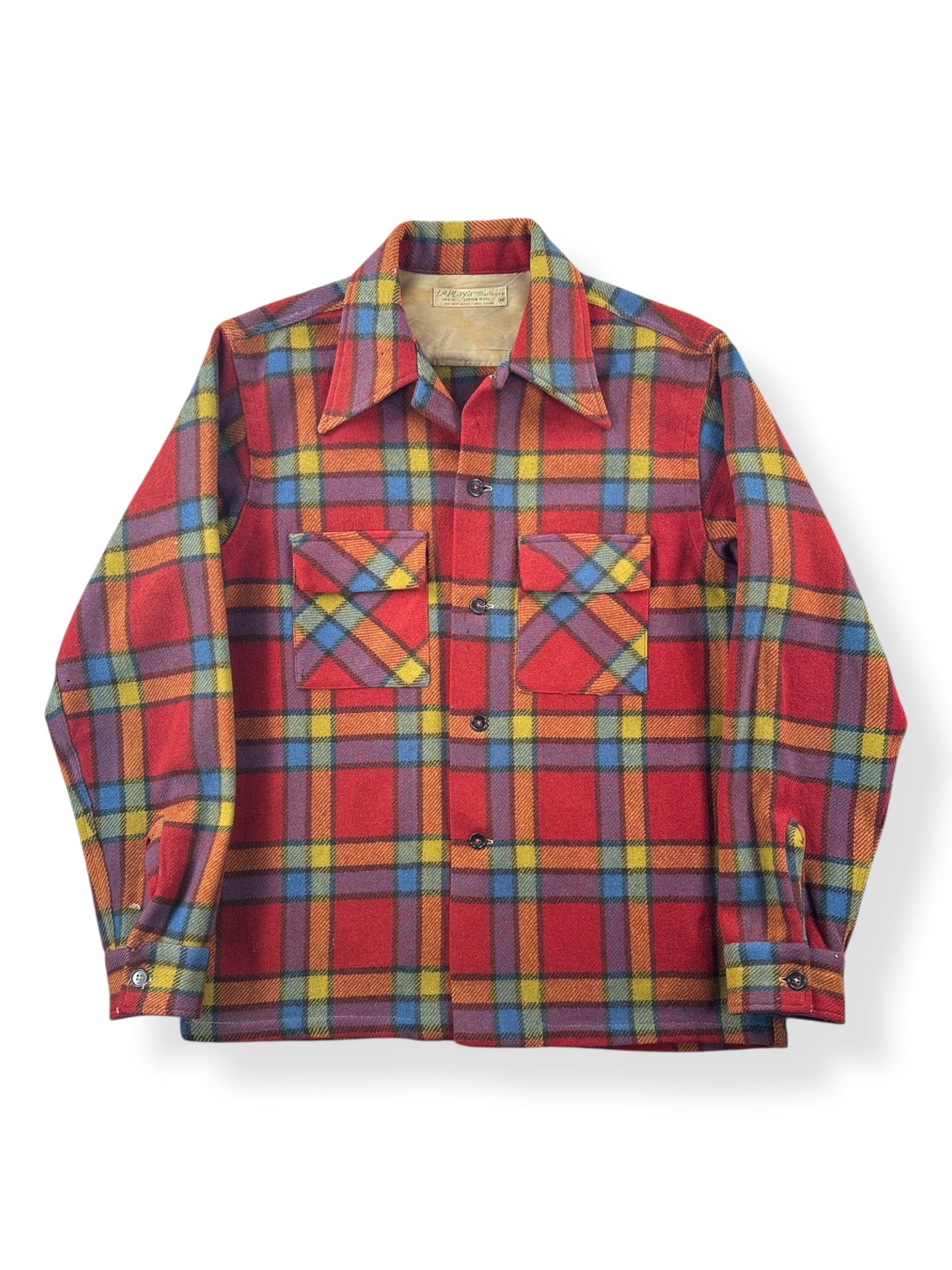 Front of Vintage La Playa by Marlboro Wool Flannel SZ M