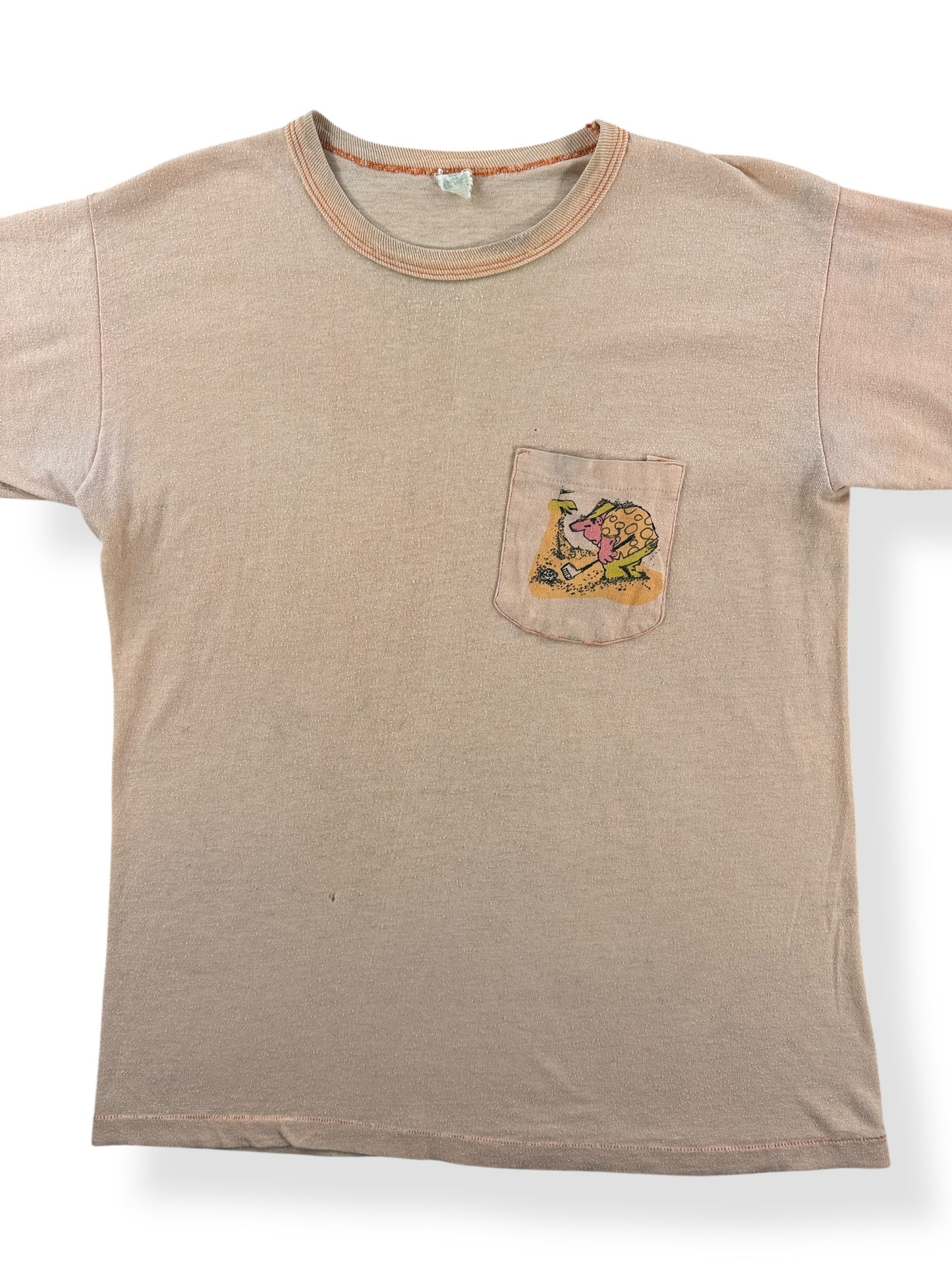 Front Close Up of Vintage Golf Pocket Tee SZ M
