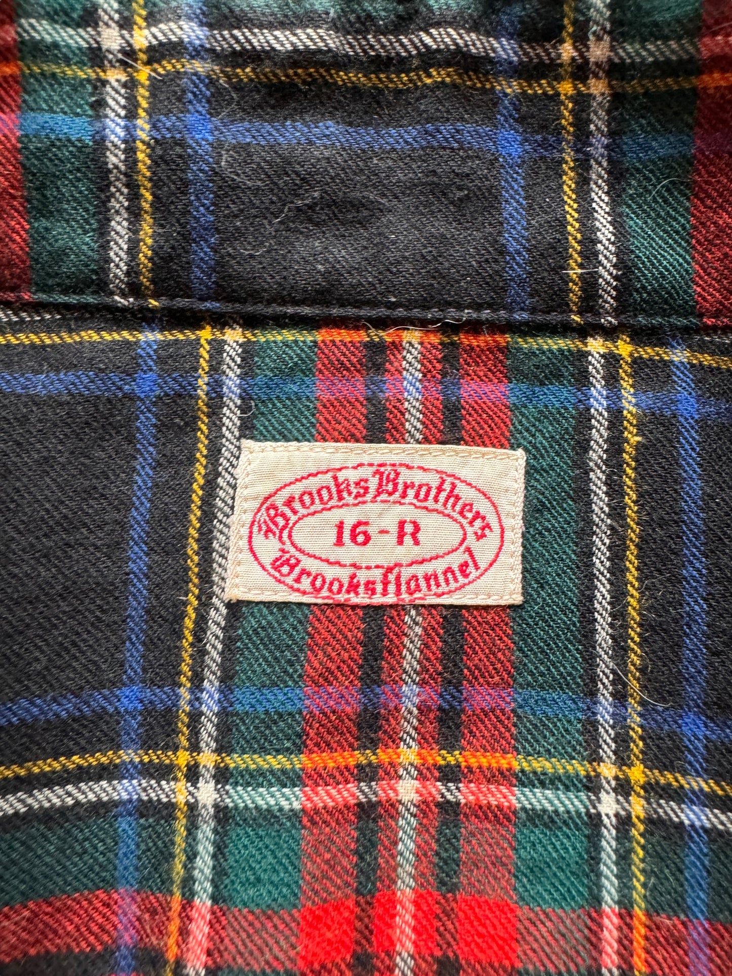 tag on Vintage Brooks Brothers Plaid Flannel SZ XL