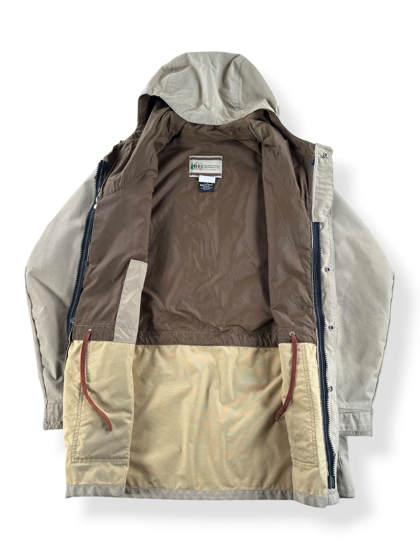 Inside of Vintage REI Goretex Parka SZ L