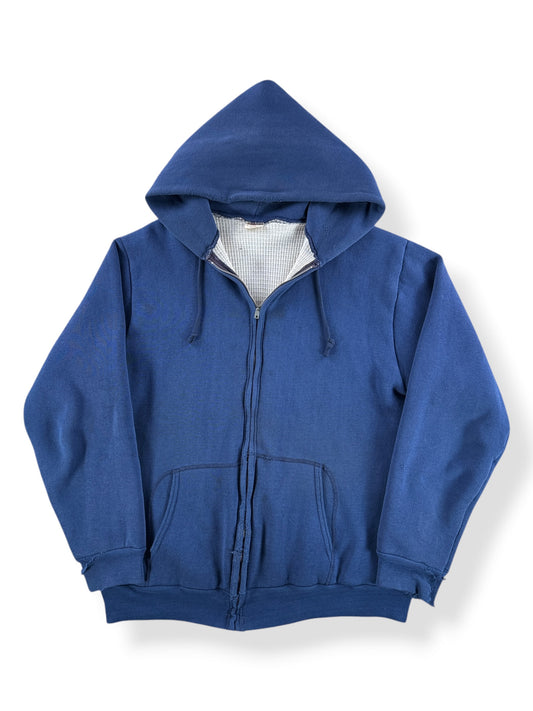 Front of Vintage Maverick Waffle Lined Zip Up Hoodie SZ XL (Fits L)