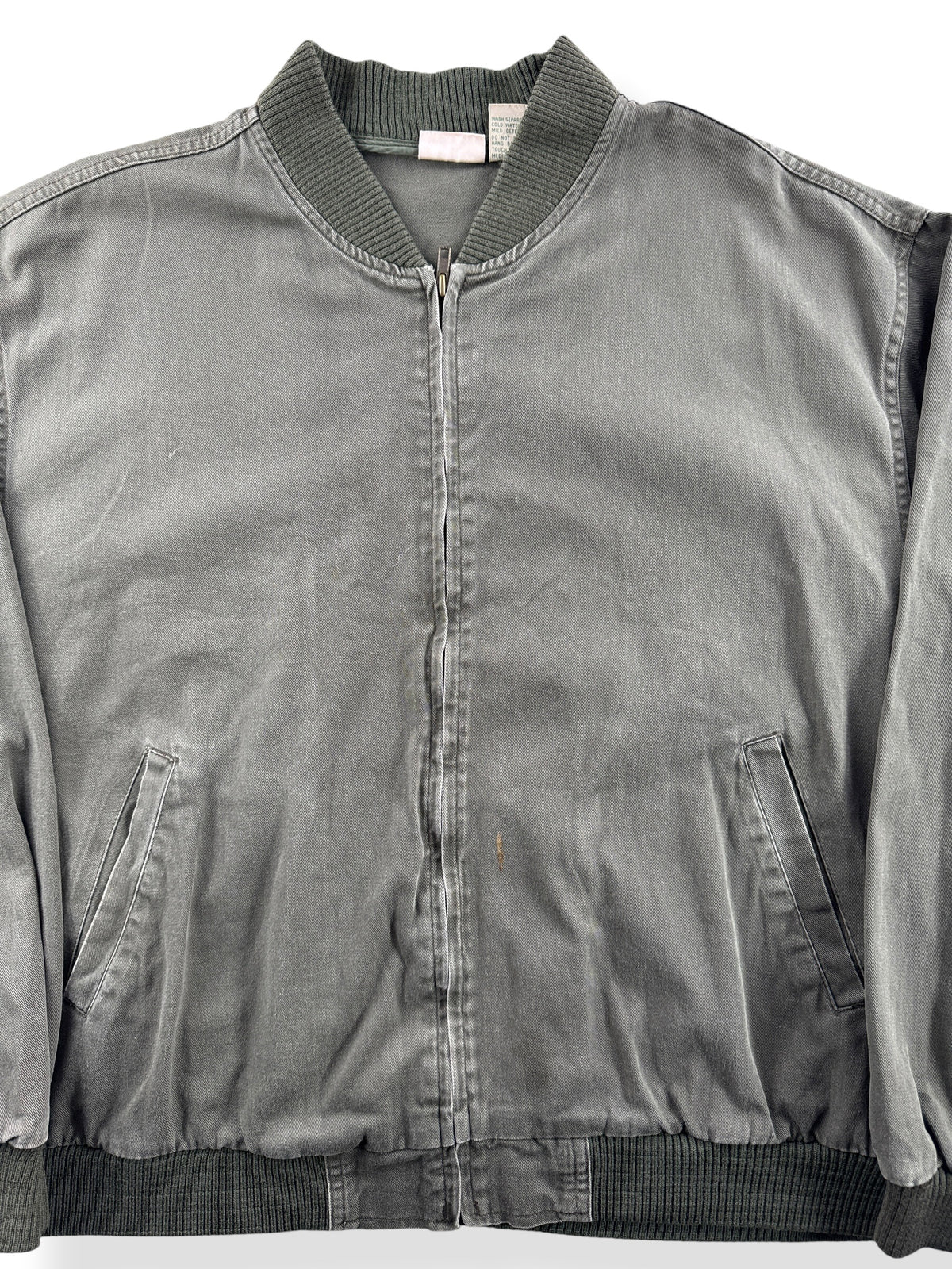 Close-up of Vintage Canvas LL Bean Bomber Jacket SZ XL