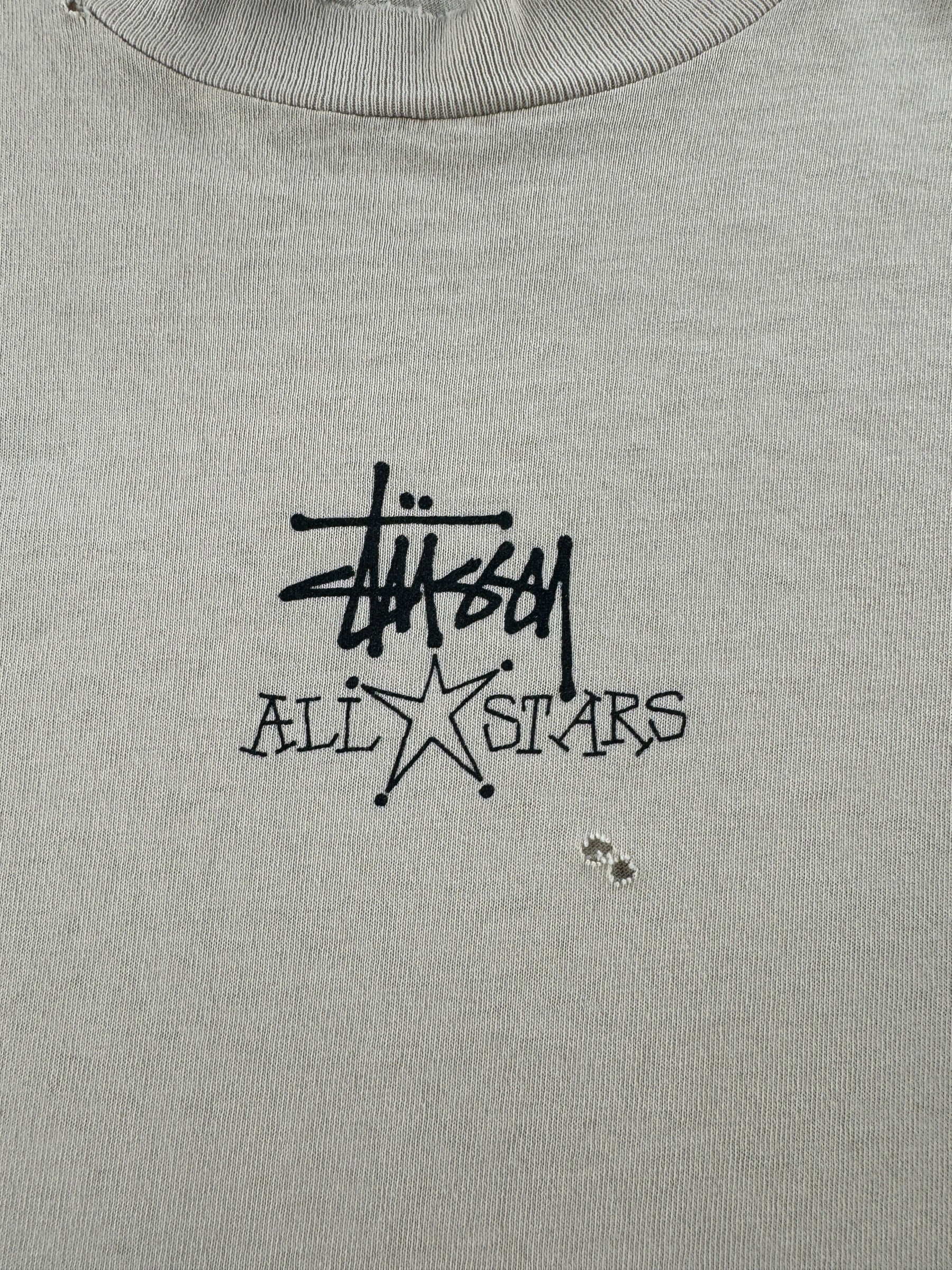 Front Graphic on Vintage Stussy All Stars Tee SZ L
