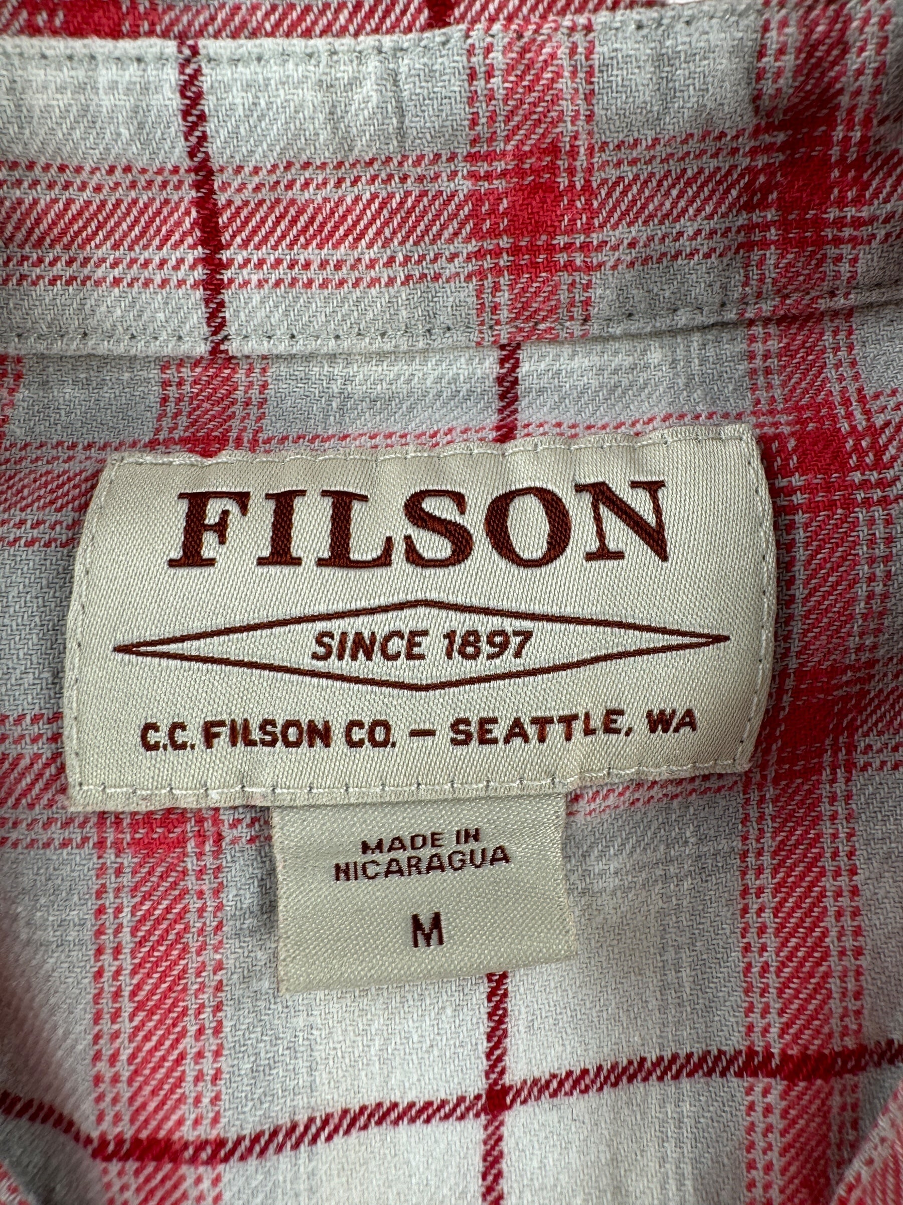 Tag on Filson Women's Scout Flannel Shirt SZ M
