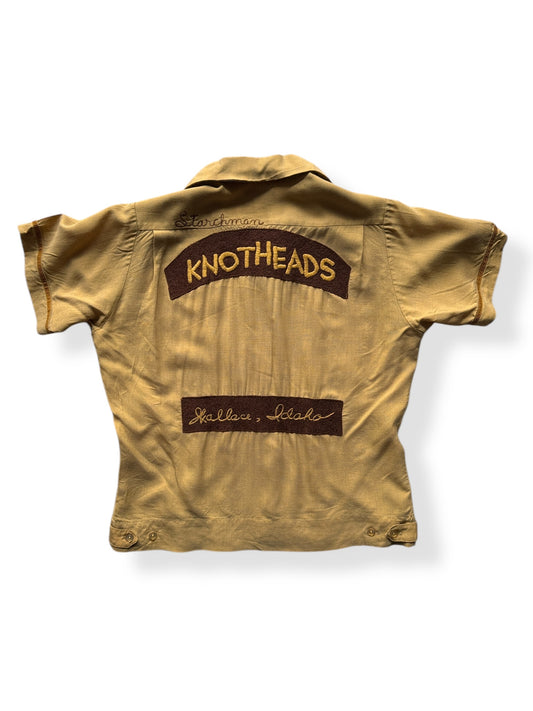 Back of Vintage Wallace Idaho Knotheads Bowling Shirt SZ S