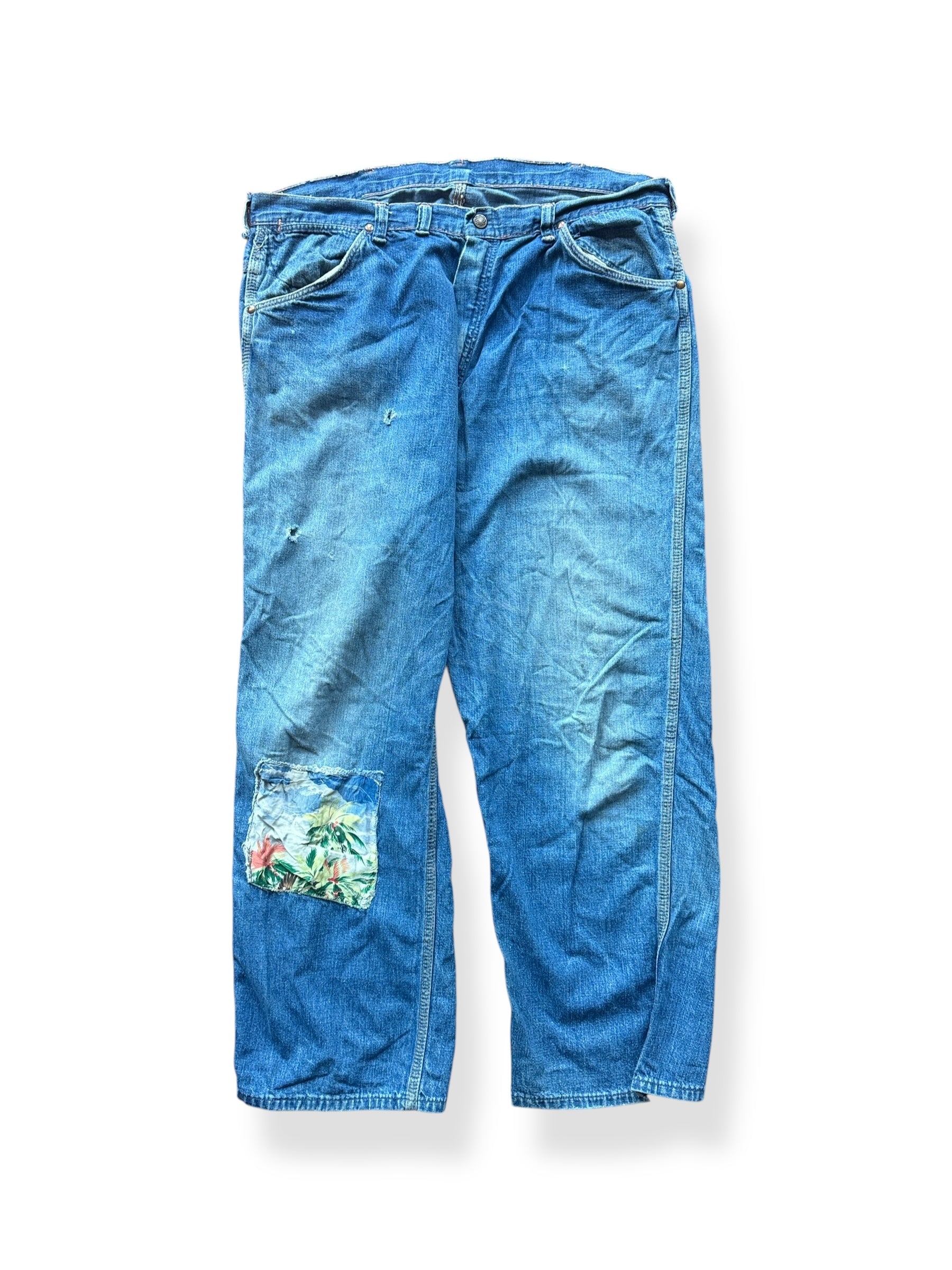 Front of Vintage Hand Repaired Denim Carpenter Pants SZ W38