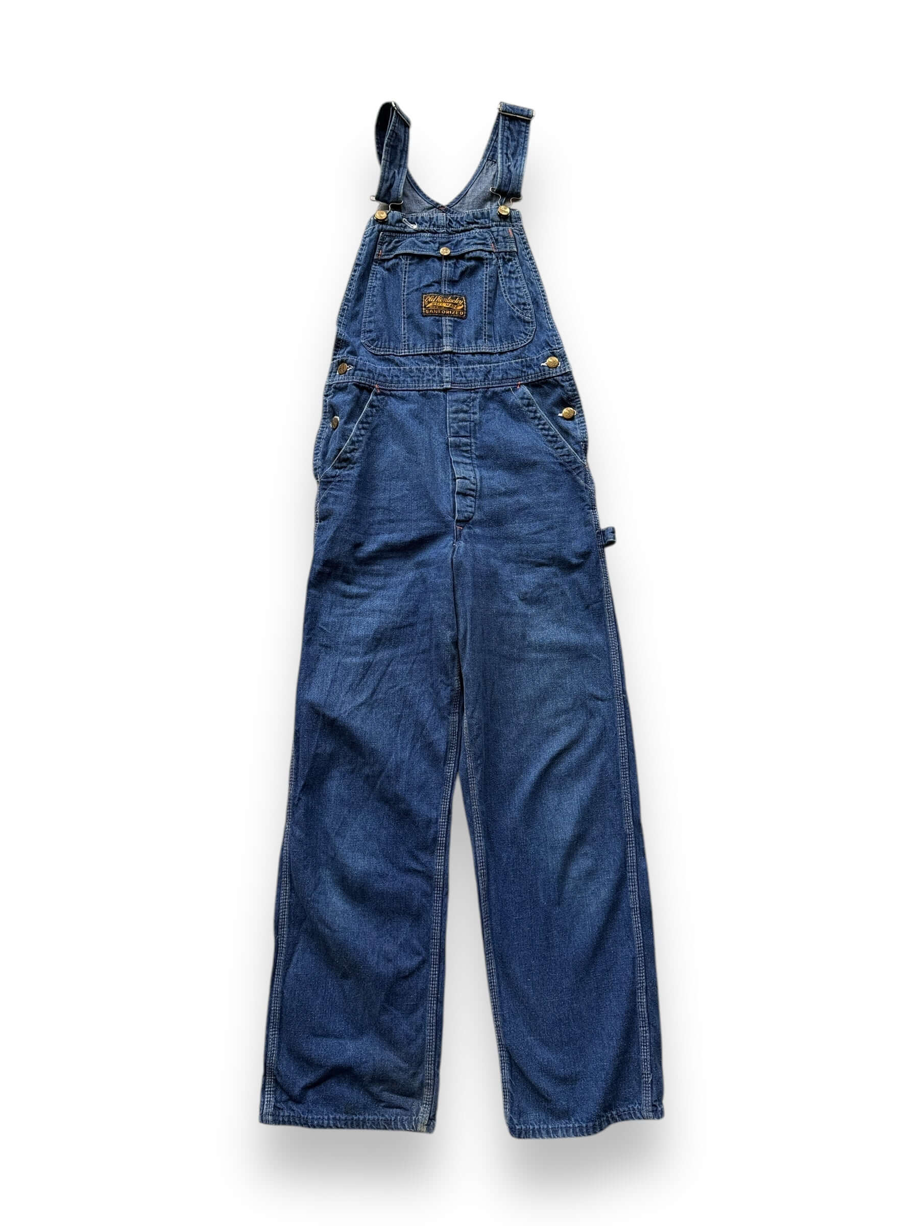 front of Vintage Old Kentucky Denim Overalls W28