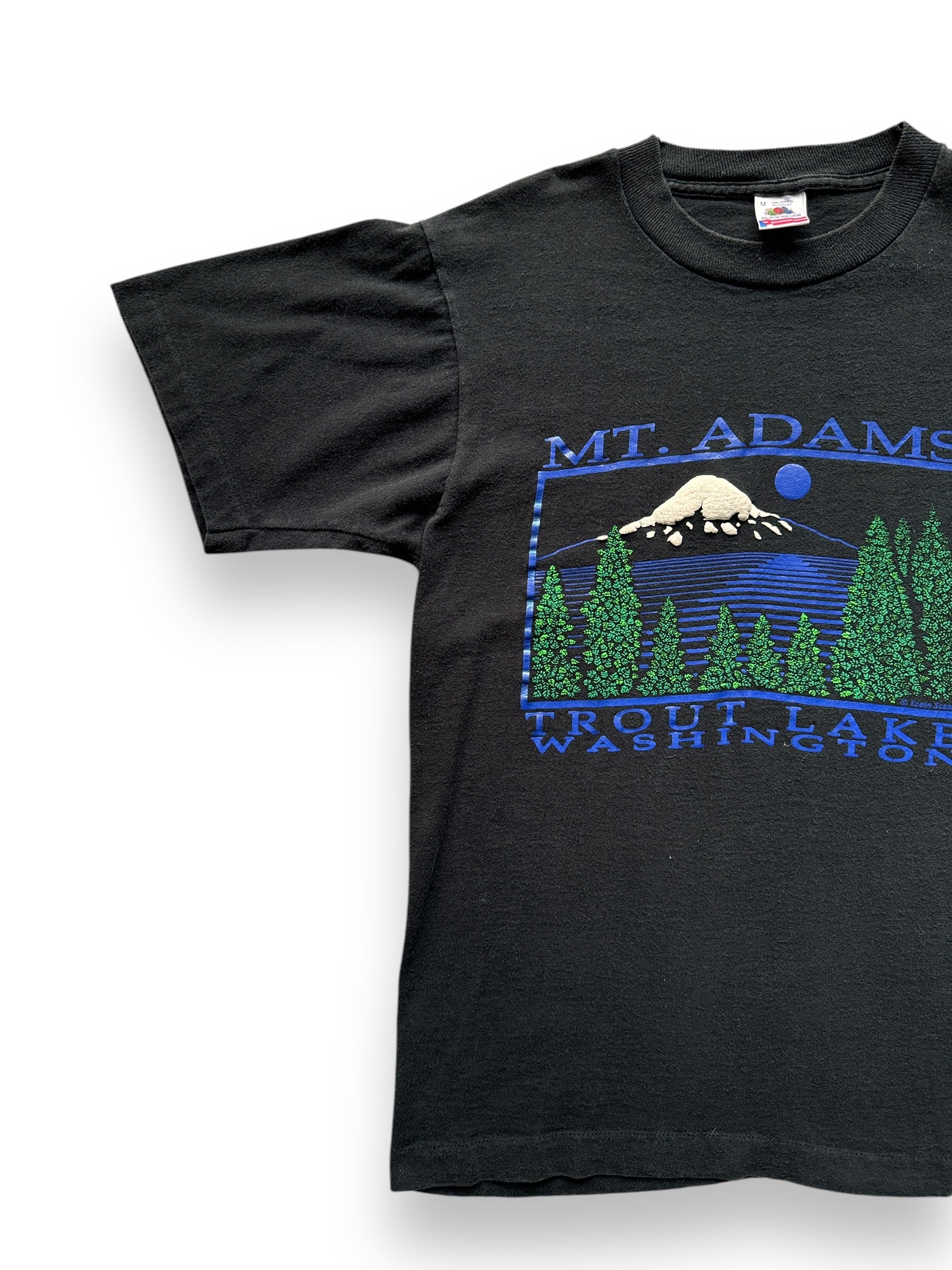 front right of Vintage Mt. Adams Puff Print Tee SZ S