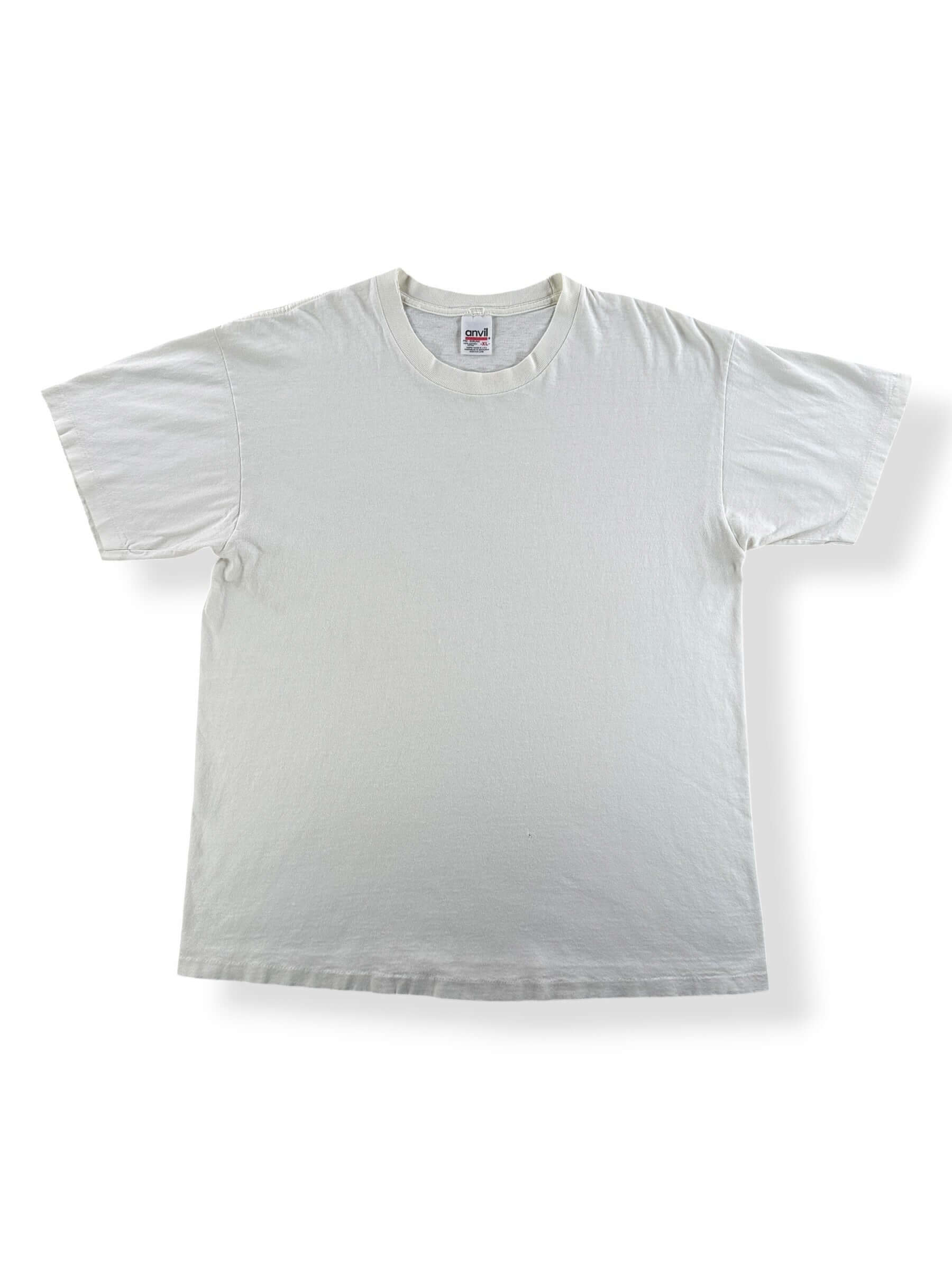 Front of Vintage Anvil Blank White Tee SZ XL